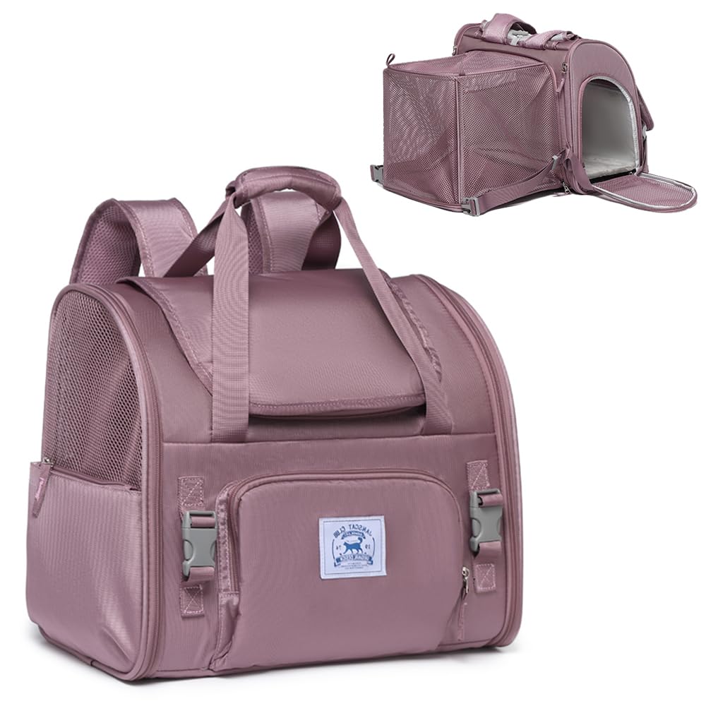 Pet Backpack Carrier for Small Dogs Medium Cats, Puppies,Breathable and Collapsible Design, Portable Travel Bag for Bearded Drag
