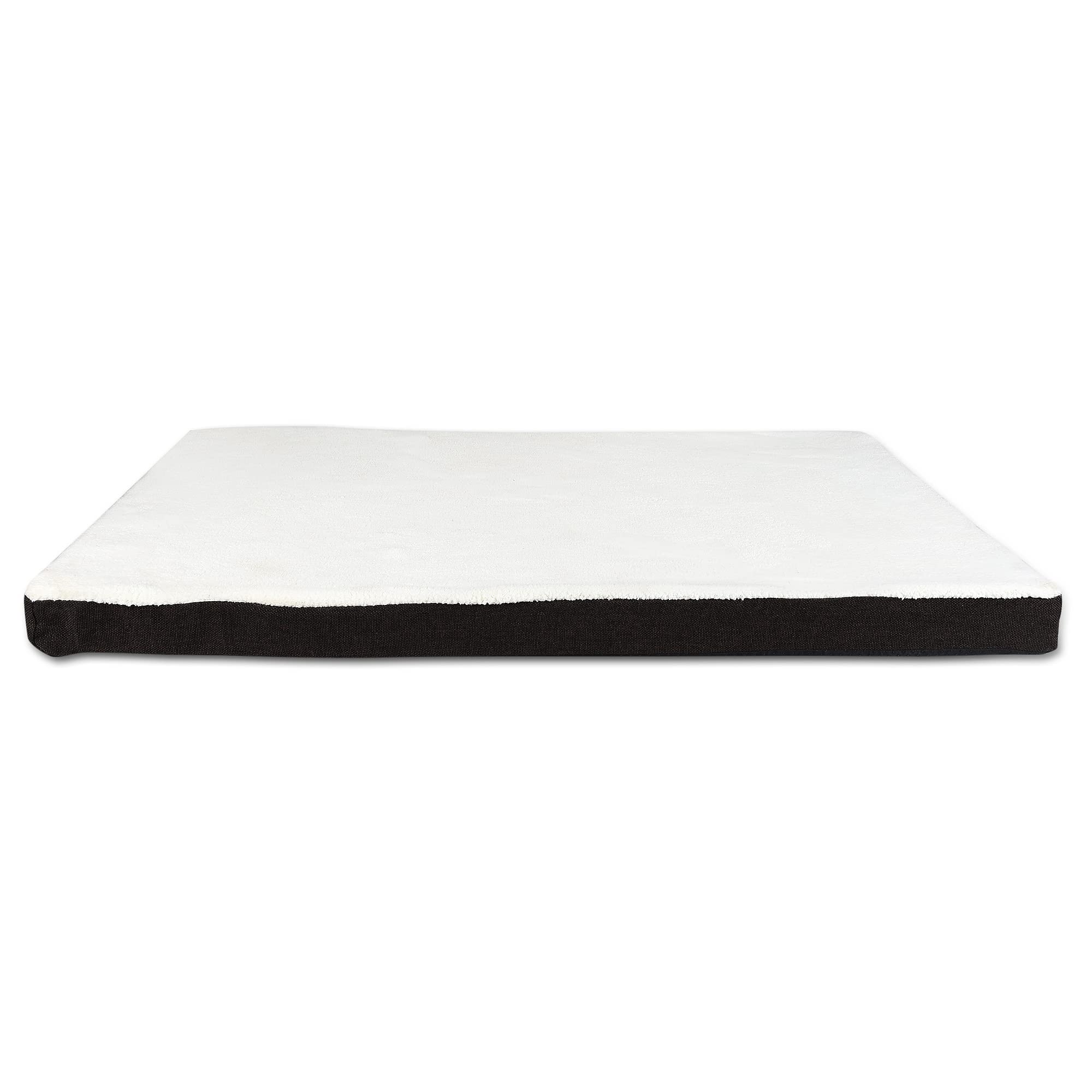 Furry Castle Orthopaedic Pet Bed with Supersoft Fur On Top & Antiskid Bottom (Pack of 1, Brown, Size: L, 46.5X27.5X3 Inches)