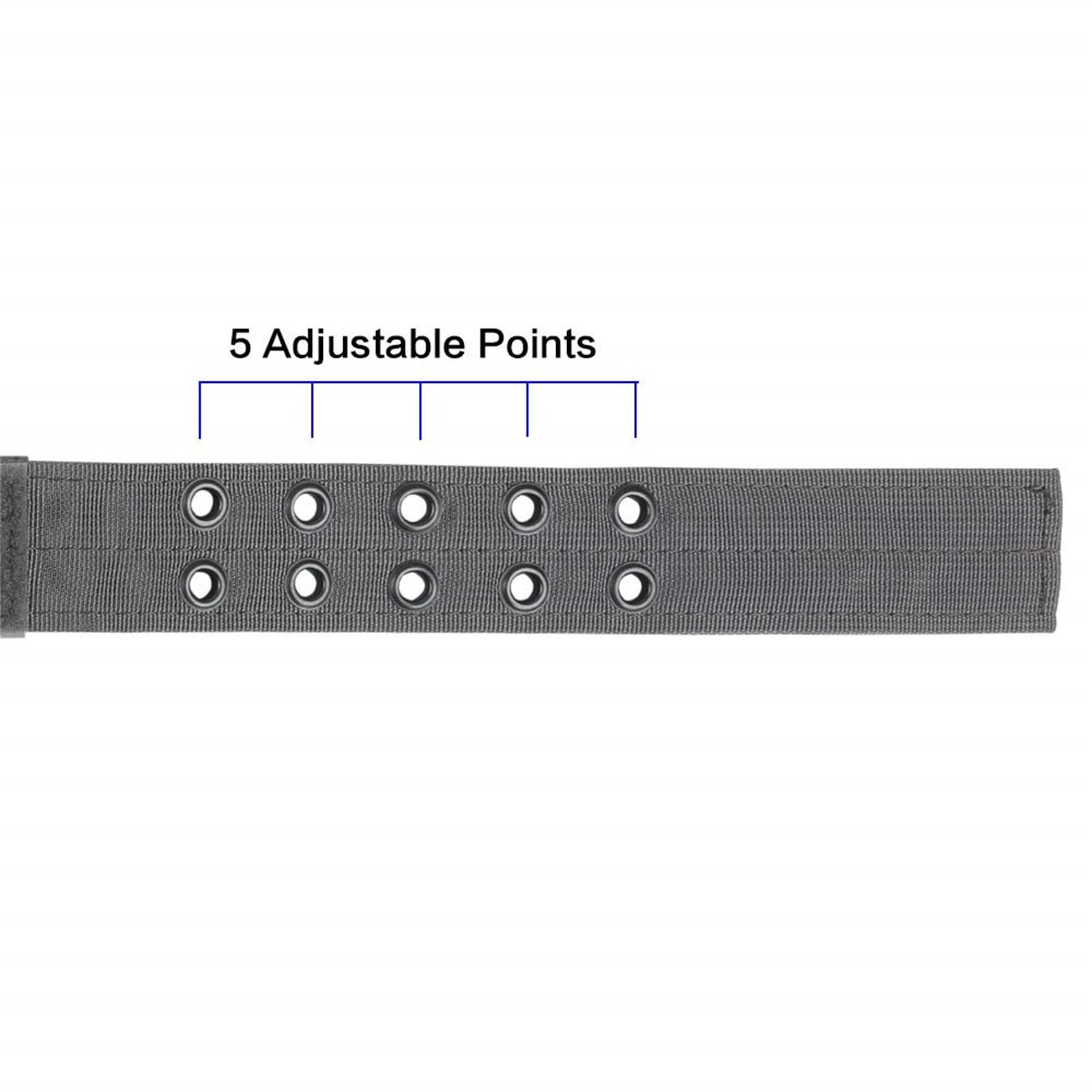 Excellent Elite Spanker 1.5' Width Military Dog Collar Adjustable Metal D Ring & Buckle Working Dog Collar For Medium Large Dogs(Grey-Xl)