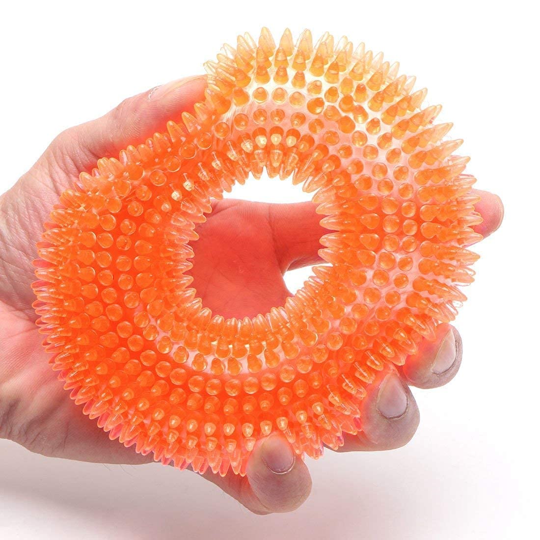 Dog Trust Pet Puppy Dog Squeaky Chew Toys For Aggressive Chewers Dental Teething Cleaning [NonToxic Soft Natural Rubber], Cute 