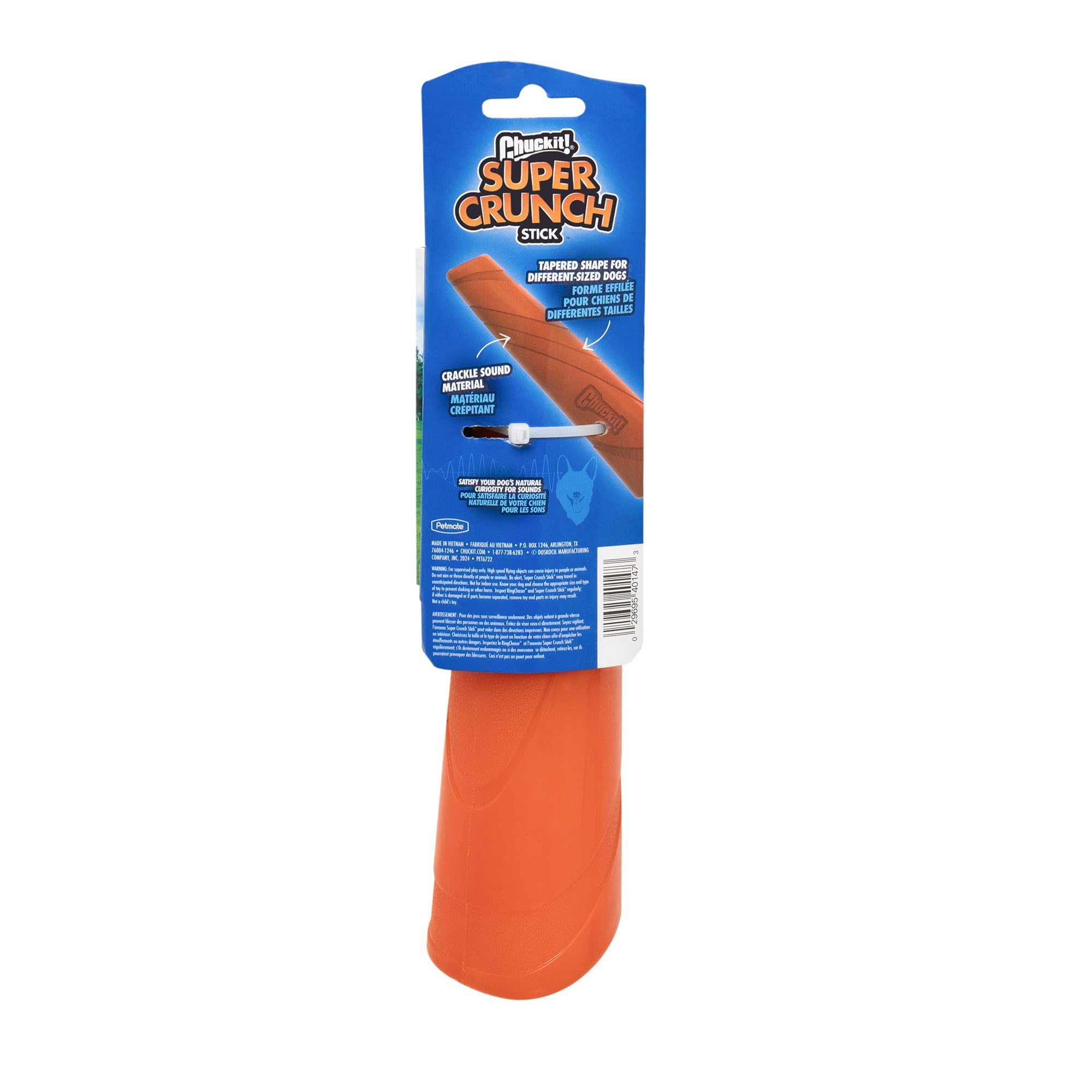 Chuckit! Super Crunch Fetch Stick Dog Toy, 9.2 Inches In Length, Medium-Large, For Breeds 20-100 Lbs