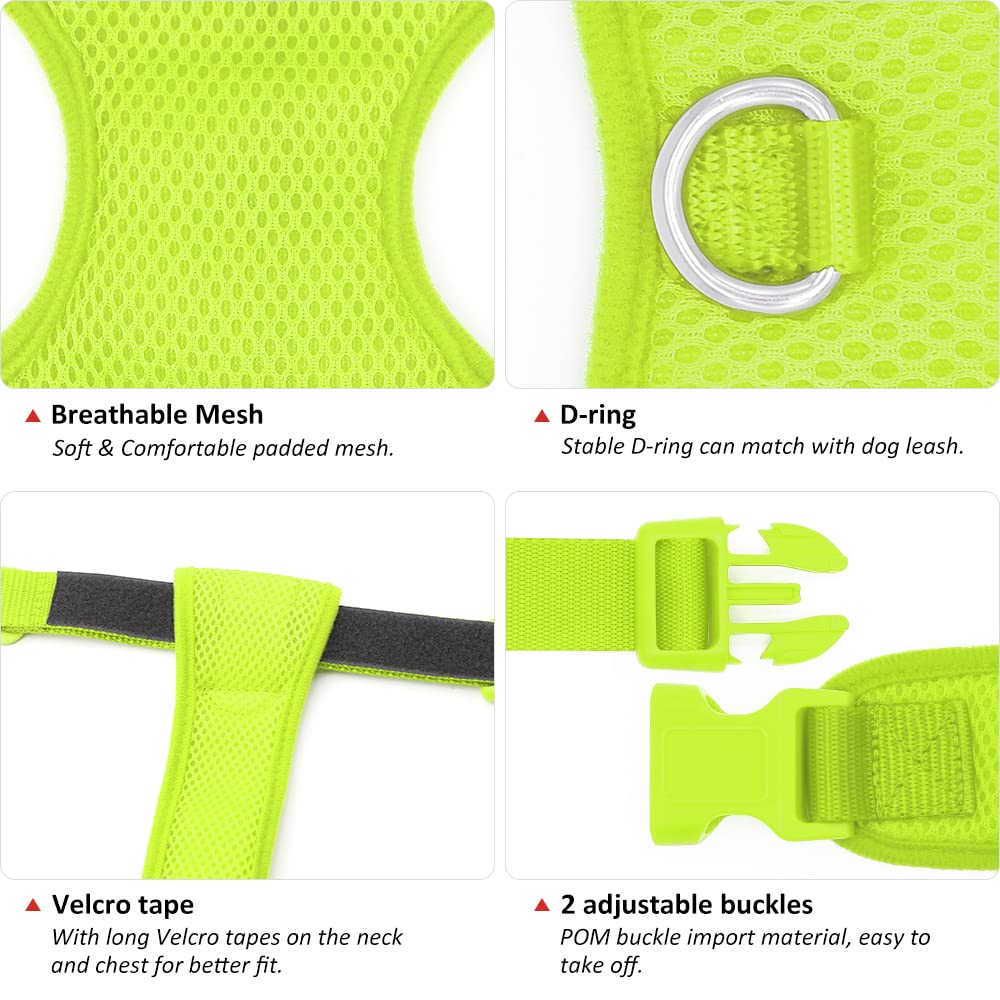 DOMIGLOW Light Up Harness for Dogs, No-Pull LED Dog Harness, USB Rechargeable Glowing Pet LED Vest for Night Walking Camping (Gr