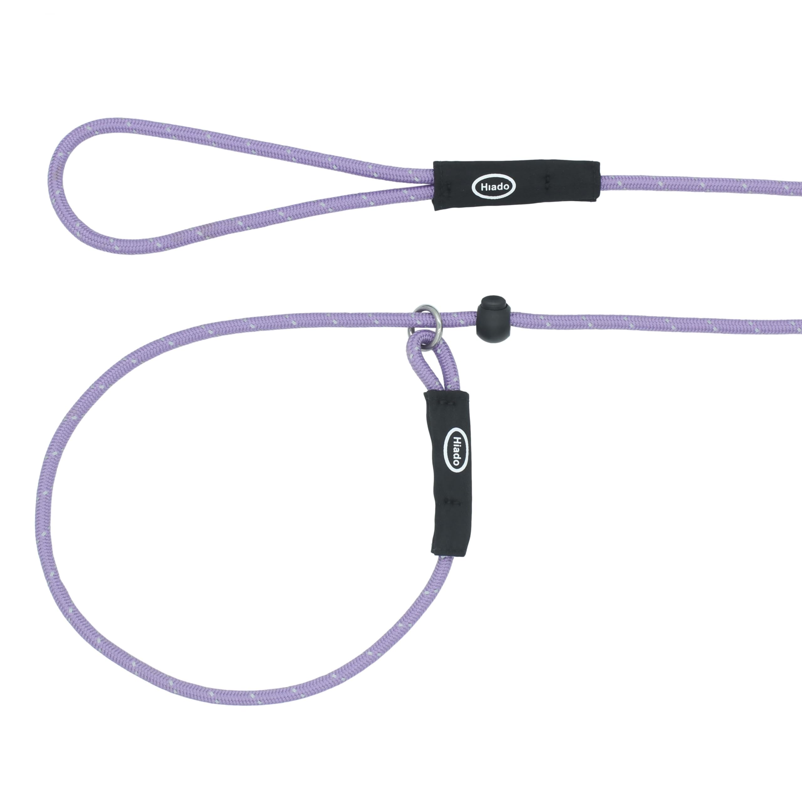 Hiado Slip Lead Dog Leash Reflective Soft With Stopper Loop Rope Training No Pull For Small Medium Dogs 5Ft Lavender
