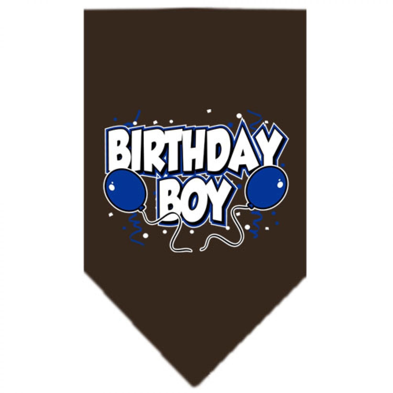 Mirage Pet Products Birthday Boy Screen Print Bandana for Pets, Small, Cocoa