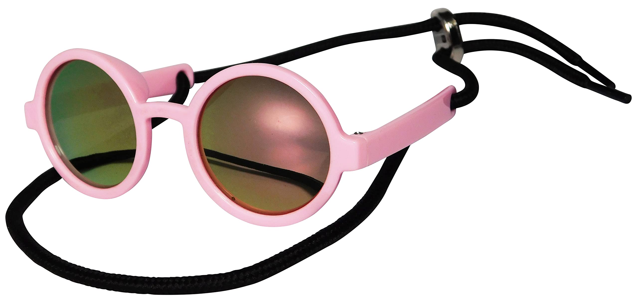 G016 Dog Pet Round Sunglasses Goggles For Small Dogs Up To 15Lbs (Pink-Pink Mirror)