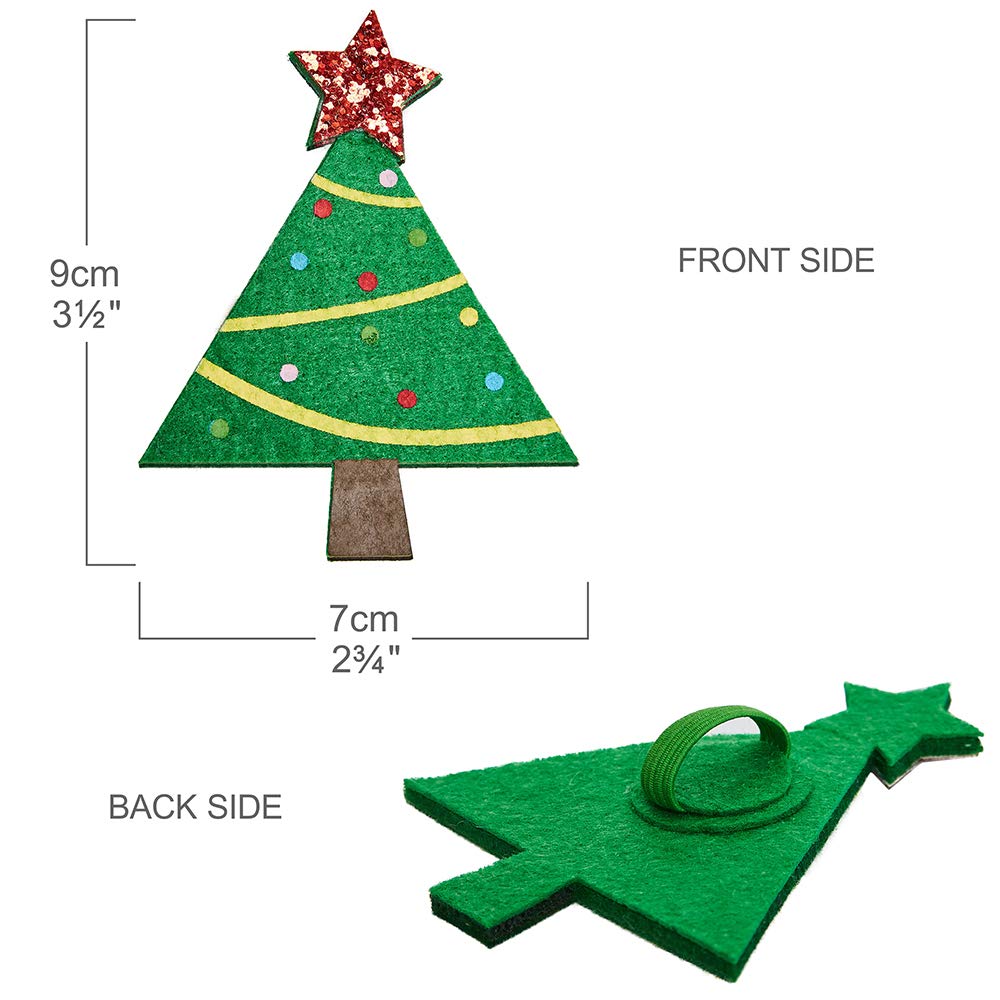 Blueberry Pet Christmas Tree & Snowman Designer Dog Collar - Medium, 14.5'-20' Neck, Stylish Holiday Dog Collars For Medium Dogs, Festive Glitter Décor, Eco-Friendly, Safe & Durable