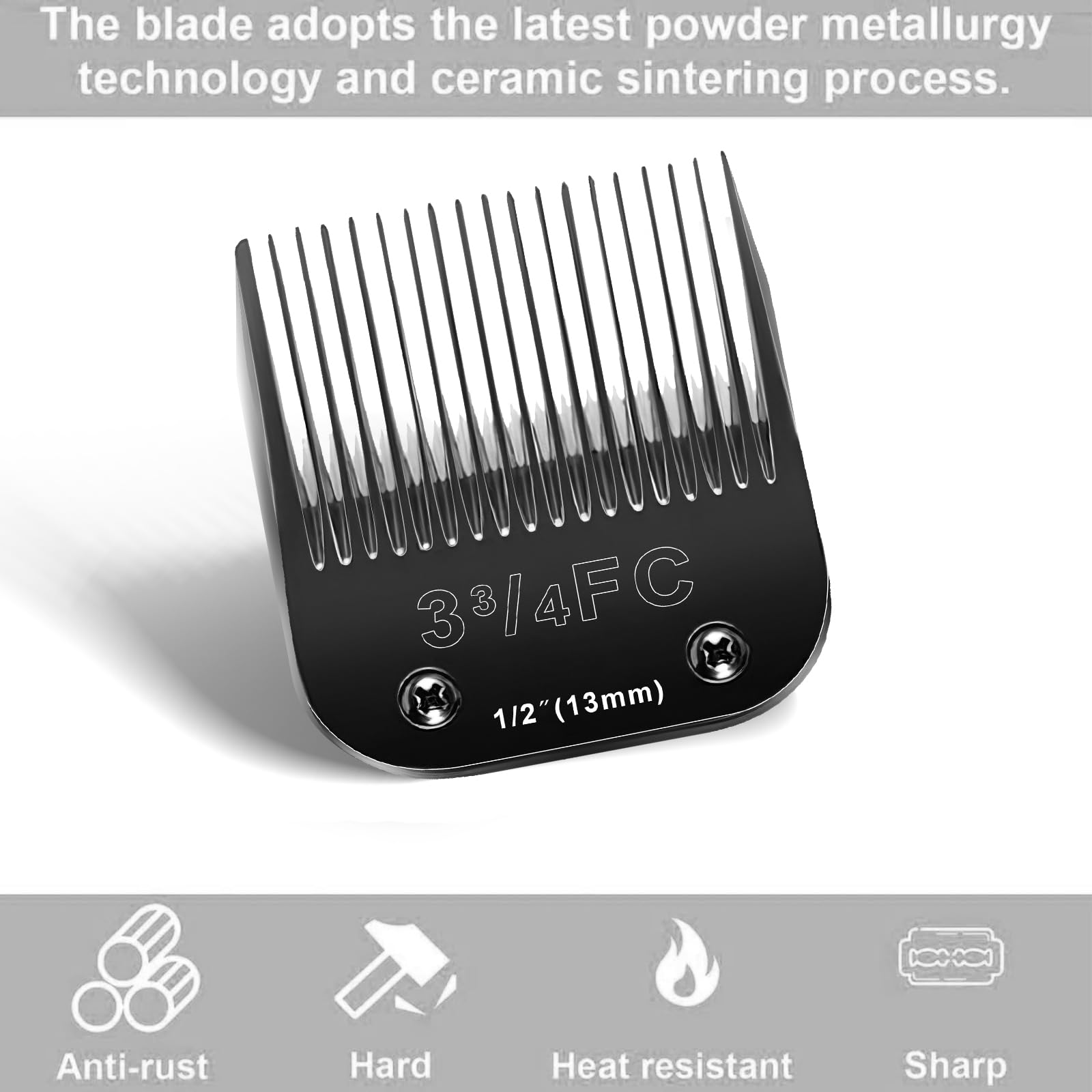 3FC Blades Dog Grooming Blades Compatible with Andis/Oster A5/Wahl KM-10 Series Dog Clippers,Detachable Clipper Replacement Blad