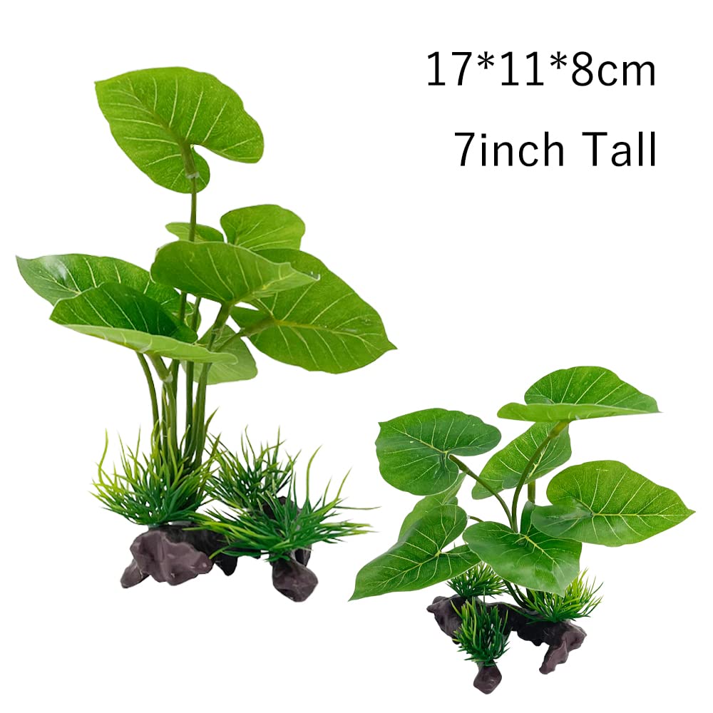 Smoothedo-Pets Fish Tank Decorations Aquarium Decoration Ornaments Accessories Betta Fish Hides Cave Rest Soft Leaf (Mix-Leaf-Se