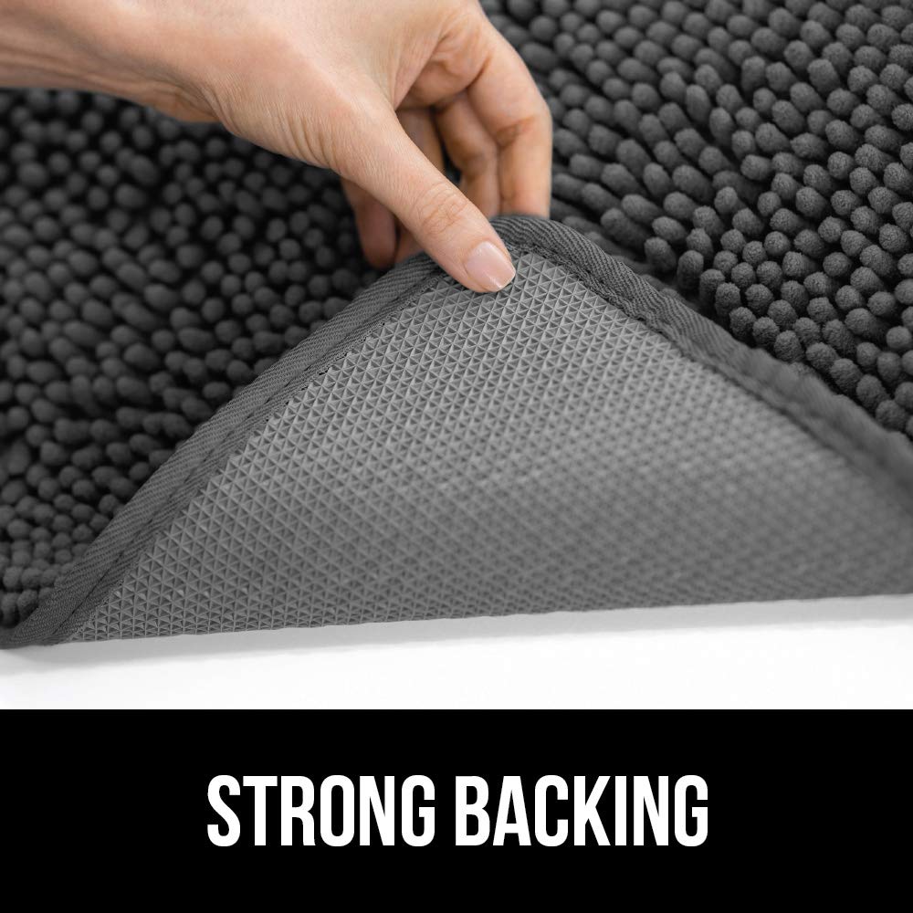 Gorilla Grip Ultra Absorbent Grippy Doormat for Muddy Dog Paws, 36x24 Machine Washable Soak Stopper Rugs Cleaner Floors, Bed Mat