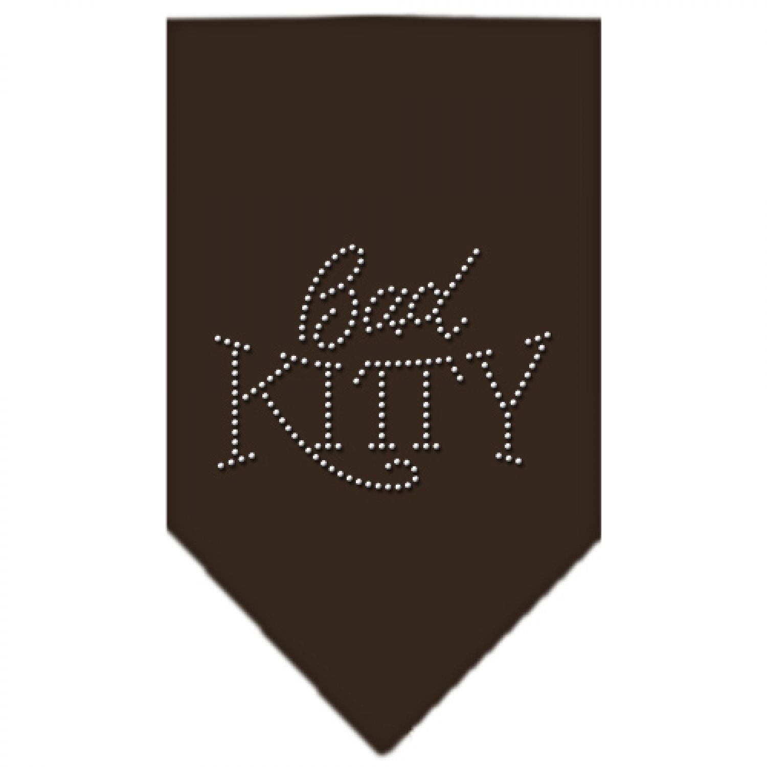 Mirage Pet Products Bad Kitty Rhinestone Bandana, Large, Cocoa