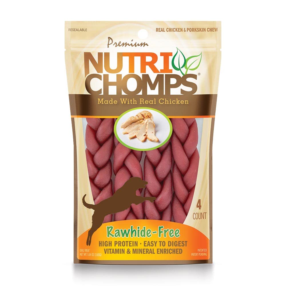 Pork Chomps Premium Nutri Chomps Chicken Flavor Braids