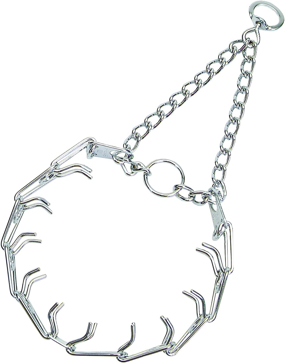 Herm Sprenger Ultra-Plus Prong Dog Training Collar, 2.25 Mm X 13' Neck Size, 16' Chain Length, Steel Chrome Plated Dog Prong Collar, Pinch Collar For Dogs, Dog Correction Collar