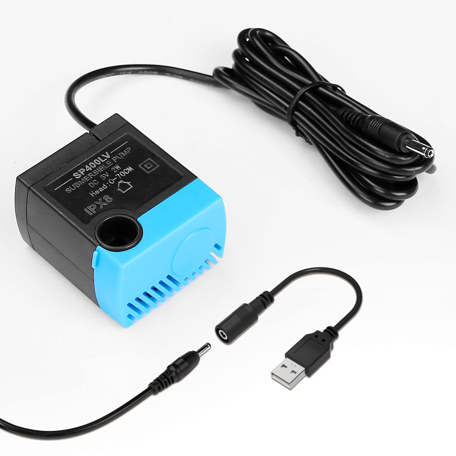 Carcent SP-400LV Cat Water Fountain Pump, SP-400LV USB Plug Replacement Pump Compatible with Butterfly, Seaside, 360 Plastic Pet