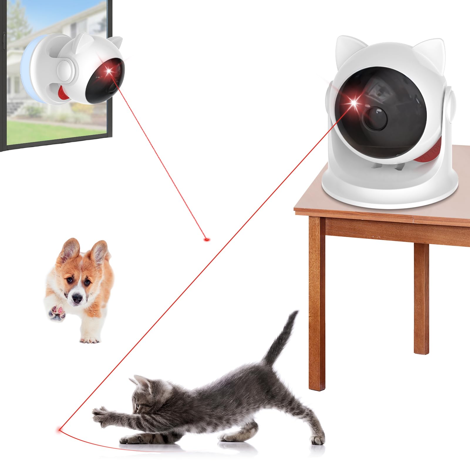 Umosis Automatic Cat Laser Toy Interactive Cat Toys For Indoor Cats/Kitty/Dogs,Laser Toys For Bored Indoor Adult Cats