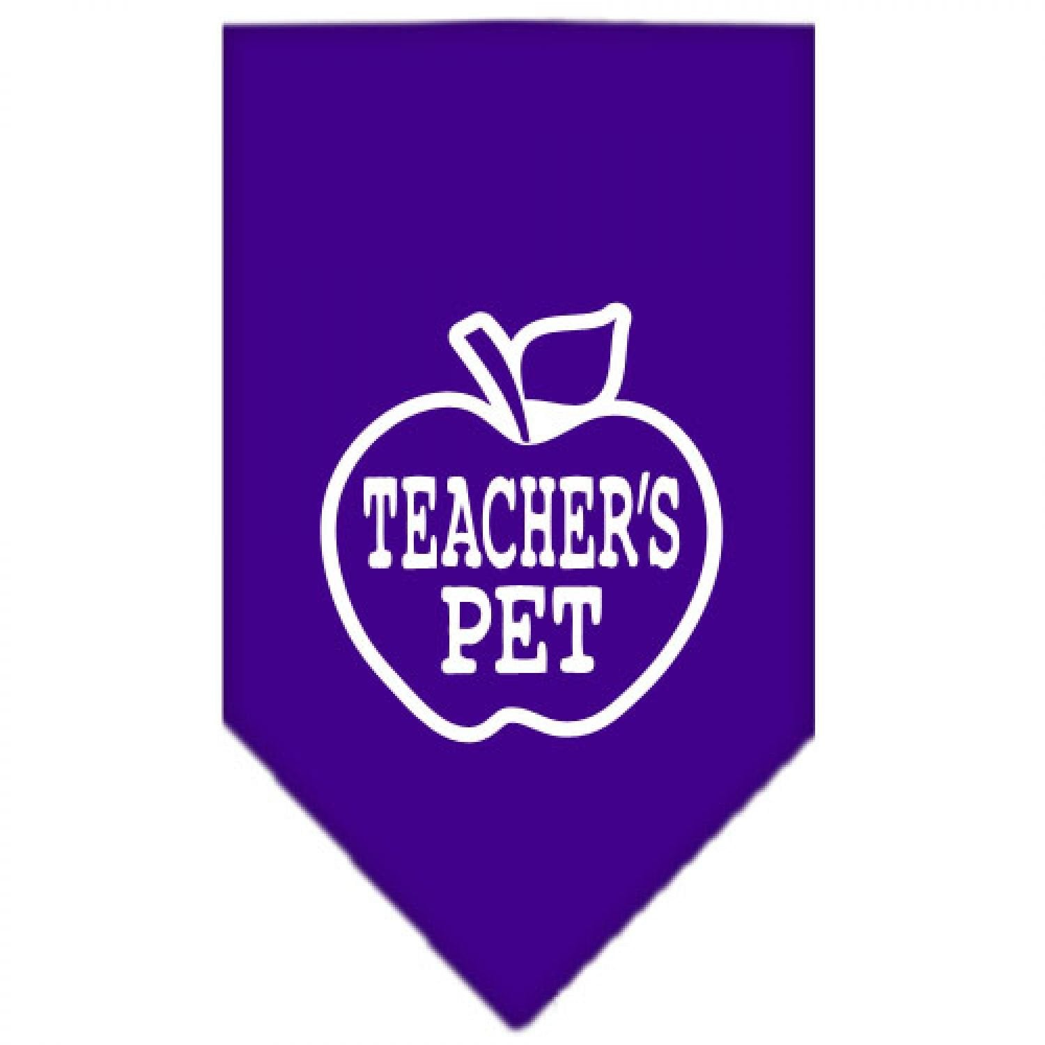 Mirage Pet Products Teachers Pet Screen Print Bandana, Small, Purple