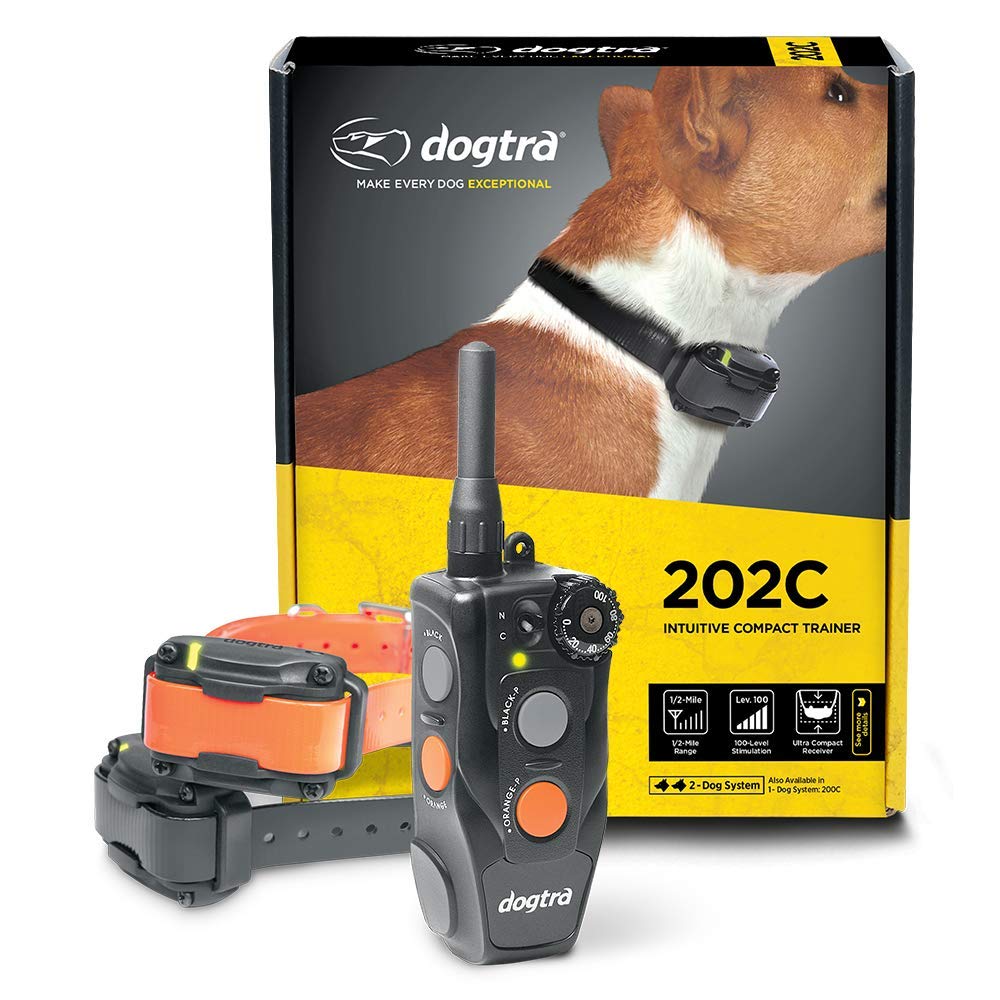 Dogtra 202C Waterproof -Mile One-Handed Operation 2-Dog Remote Training Dog E-Collar