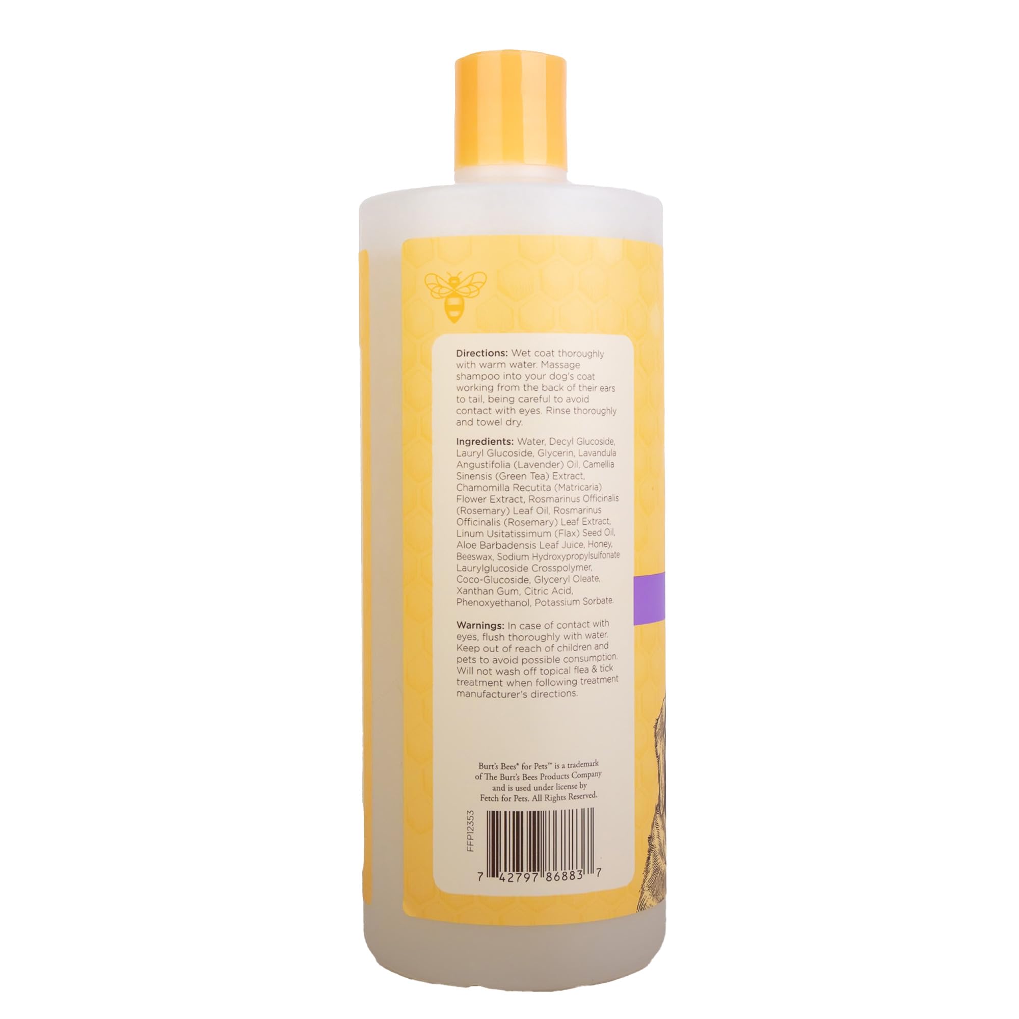 Burt'S Bees For Pets Natural Calming Dog Shampoo | Soothes, Calms & Revitalizes Dog'S Coats | Dog Shampoos Made With Lavender And Green Tea | Ph Balanced For Puppies - Made In Usa, 32 Oz