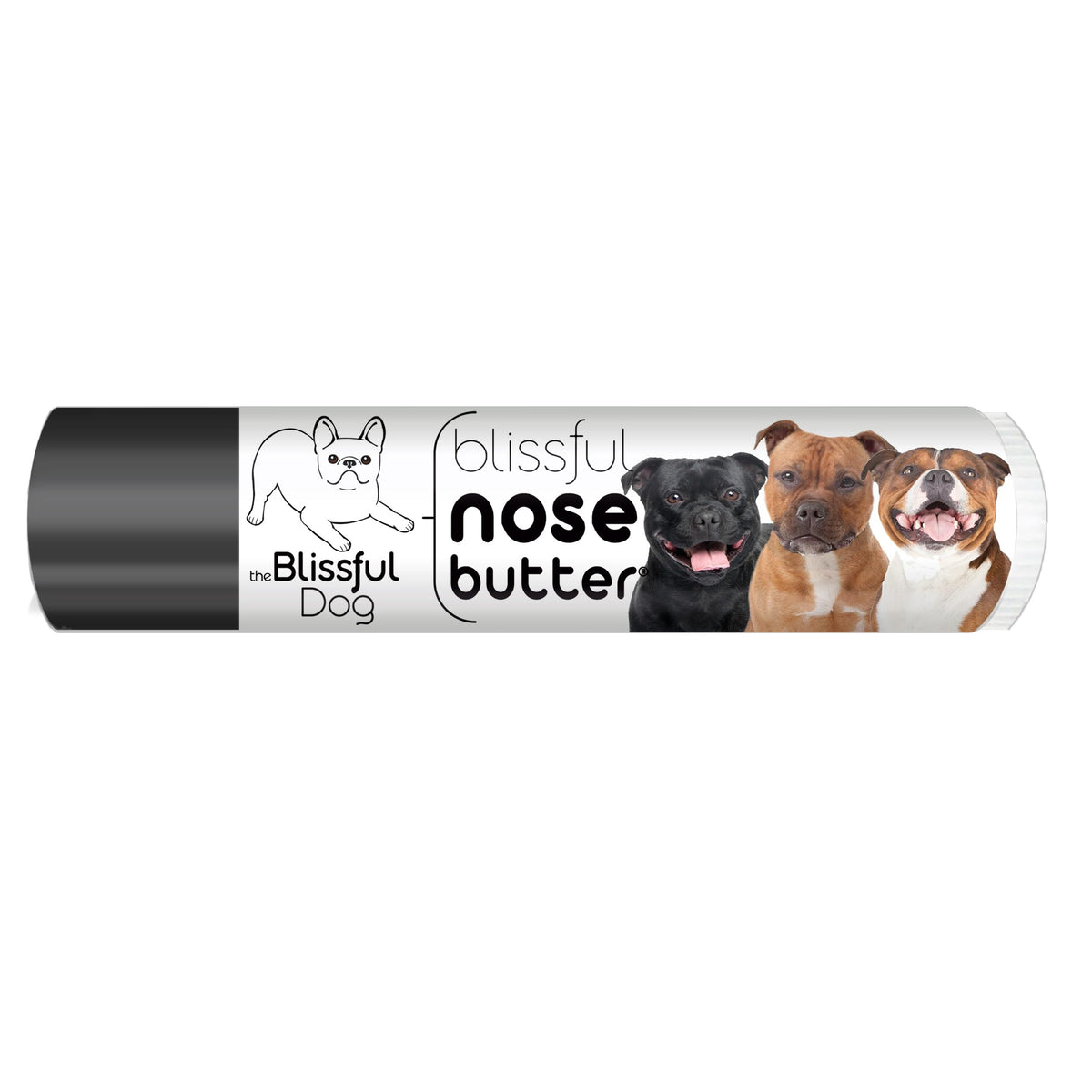 The Blissful Dog Staffordshire Pitbull Terrier Unscented Nose Butter - Dog Nose Butter, 0.15 Ounce