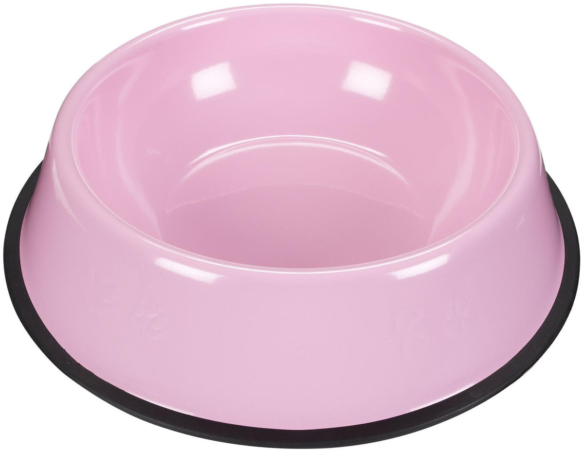 Platinum Pets Embossed Non-Tip Stainless Steel Cat/Dog Bowl, Cotton C/Y Pink, X-Large