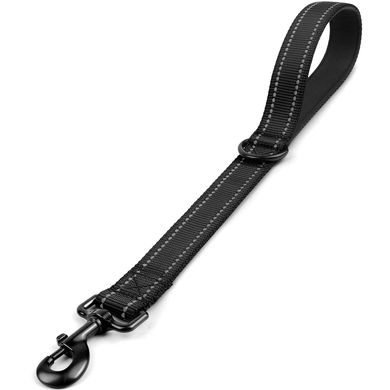 Joytale Strong Short Dog Leash 18 Inch, 1.2 Inch Wide, Heavy Duty, Padded Handle for Traffic Control, Reflective Leash for Mediu