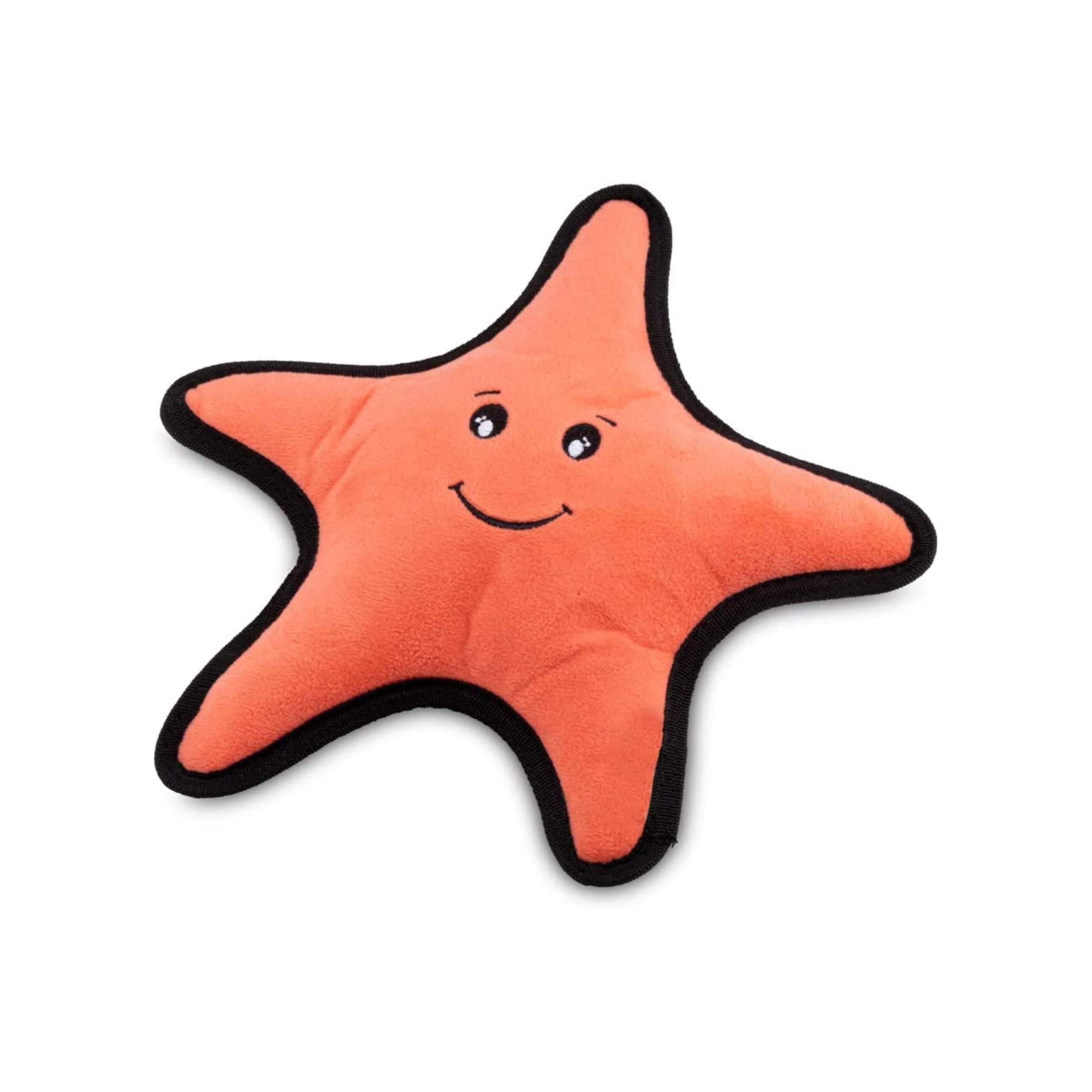 Beco Starfish Friend Soft Squeaker Dog Toy Made with Recycled Materials, Double Stitched & Layered, Medium for All Dog & Puppy S