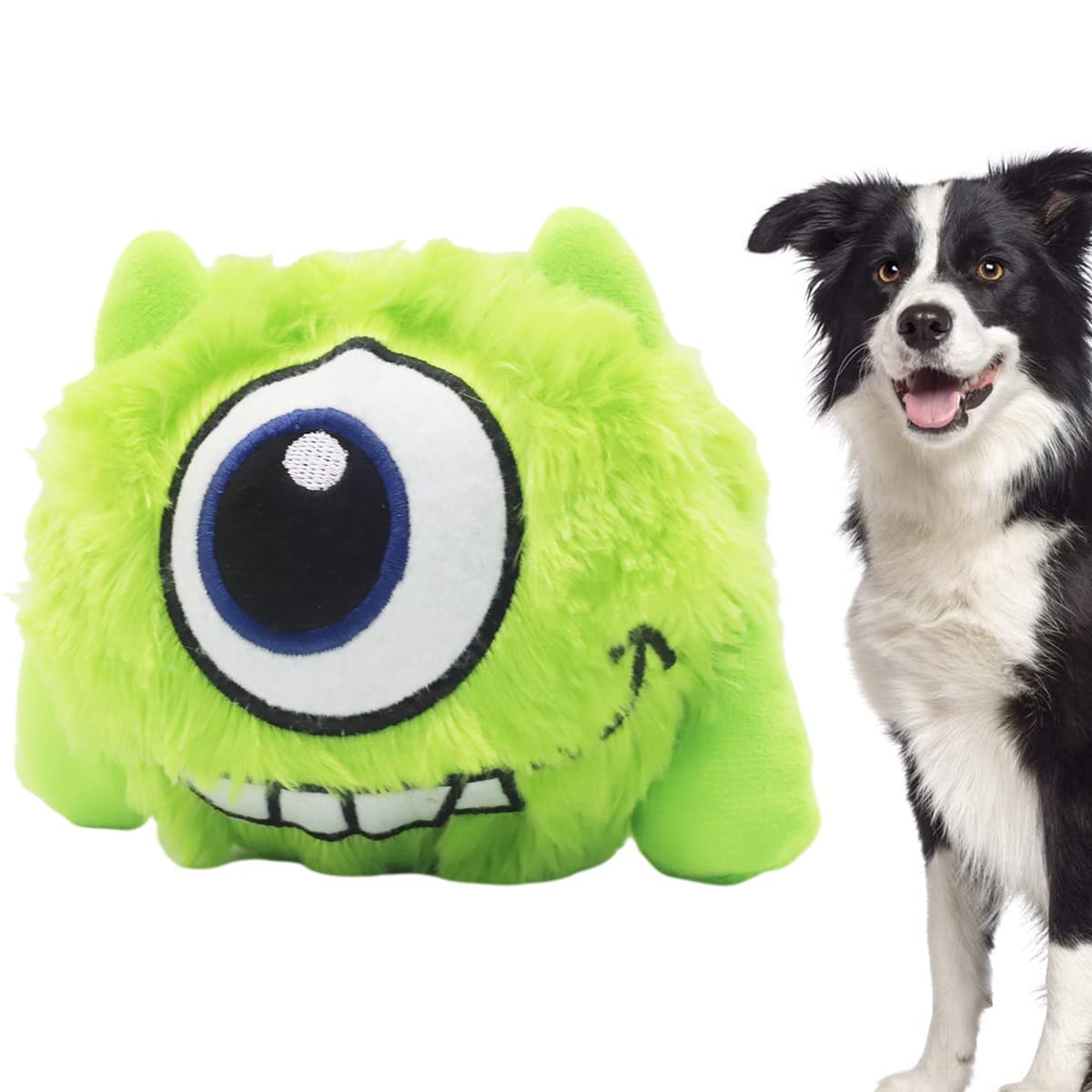 Dog Trust Interactive Electronic Dog Toy Bouncing Giggle Ball Sounds Monster Plush Puppy Toy Squeaky Shaking Vibrating Safe Pet 