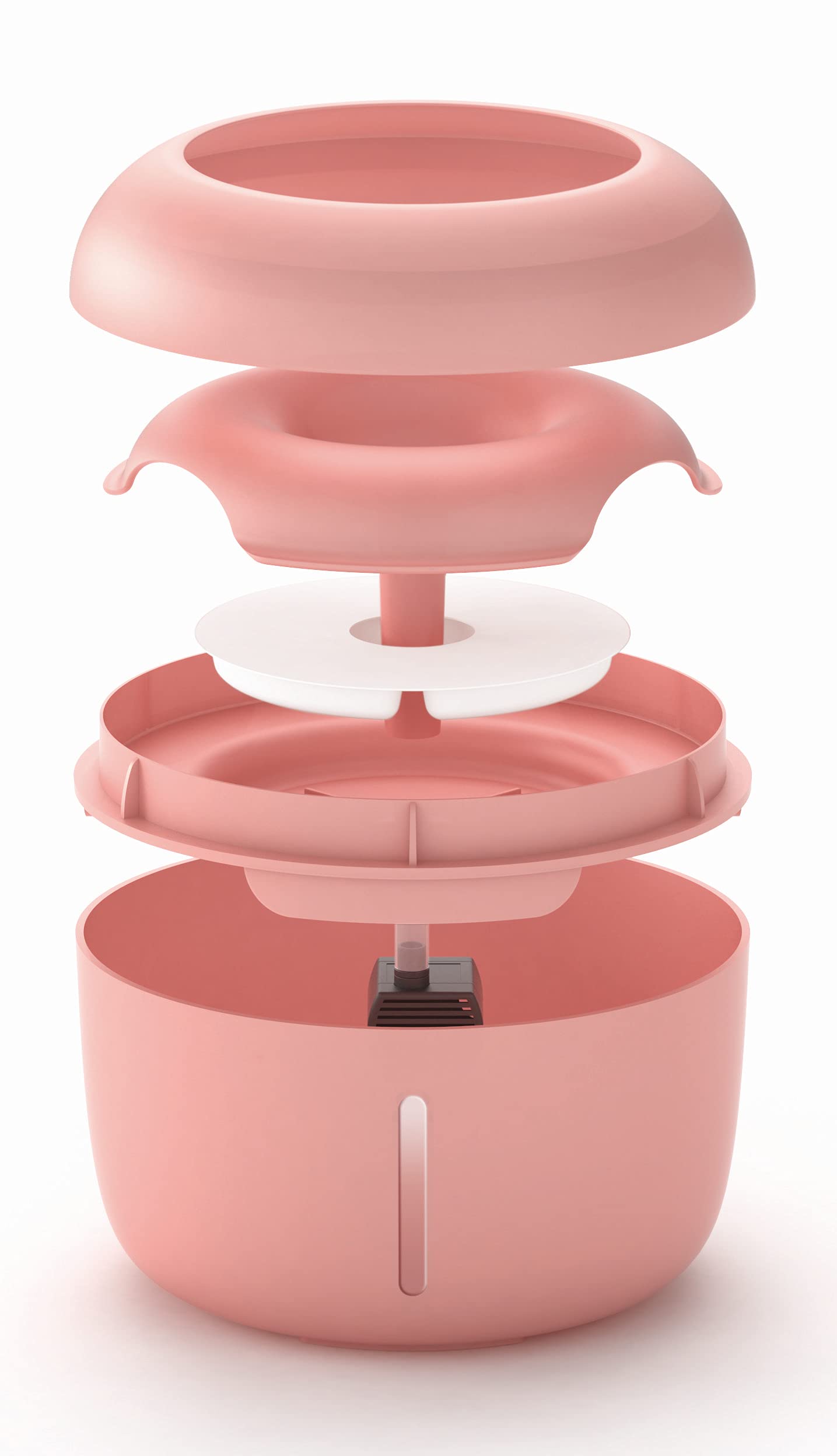 Pet Life ® 'Moda-Pure' Ultra-Quiet Filtered Dog And Cat Fountain Waterer … (Pink)