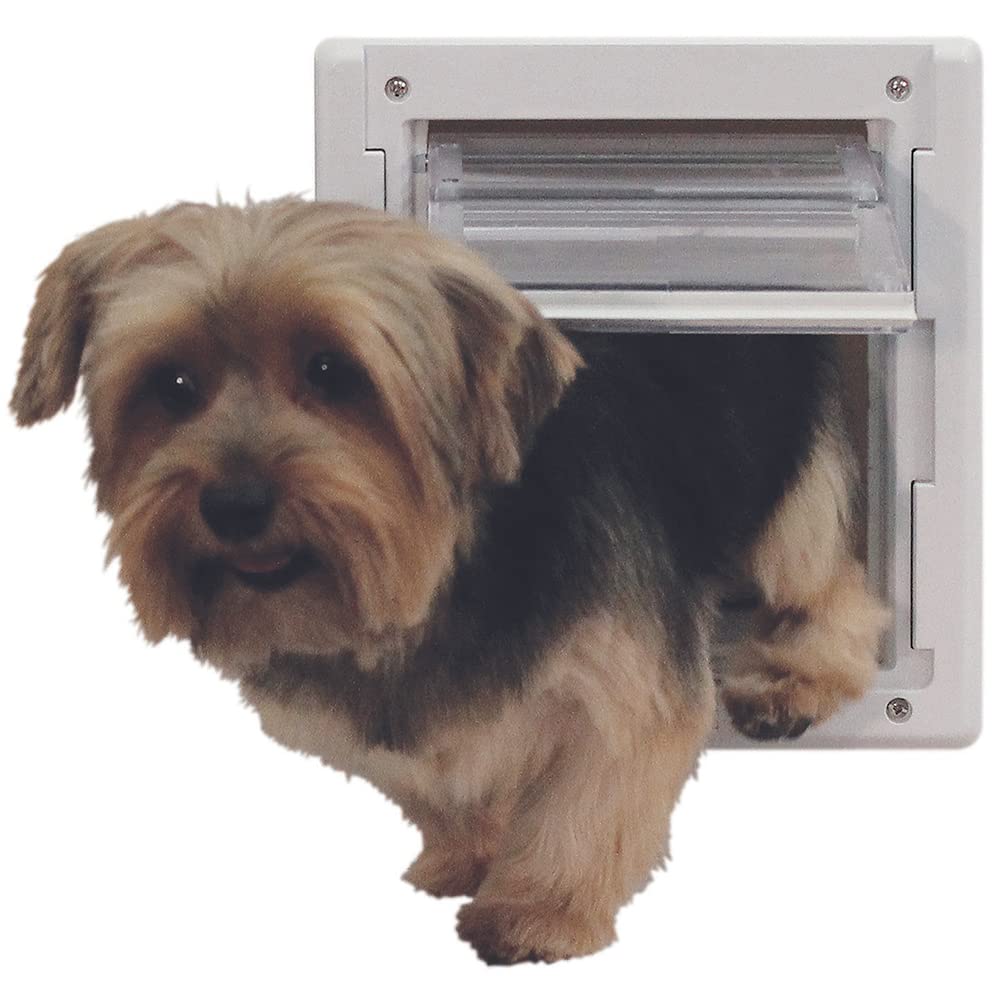 Ideal Pet Products Air Seal Pet Door, Small 6.63" x 7.25" Flap, White, ABS Thermoplastic, Model SAS