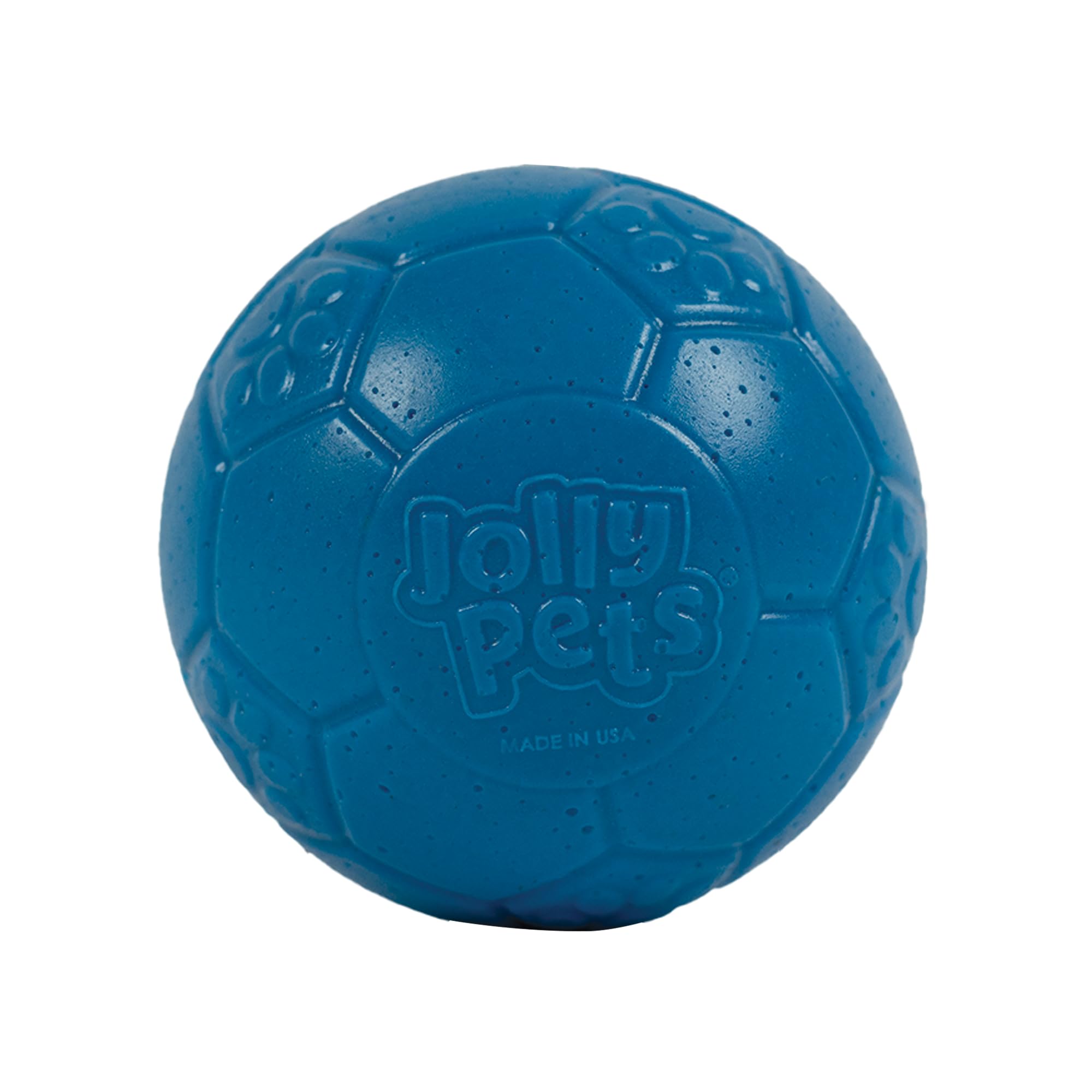 Jolly Pets Mini Jolly Soccer Ball; Floating-Bouncing Dog Toy; 4' Ocean Blue