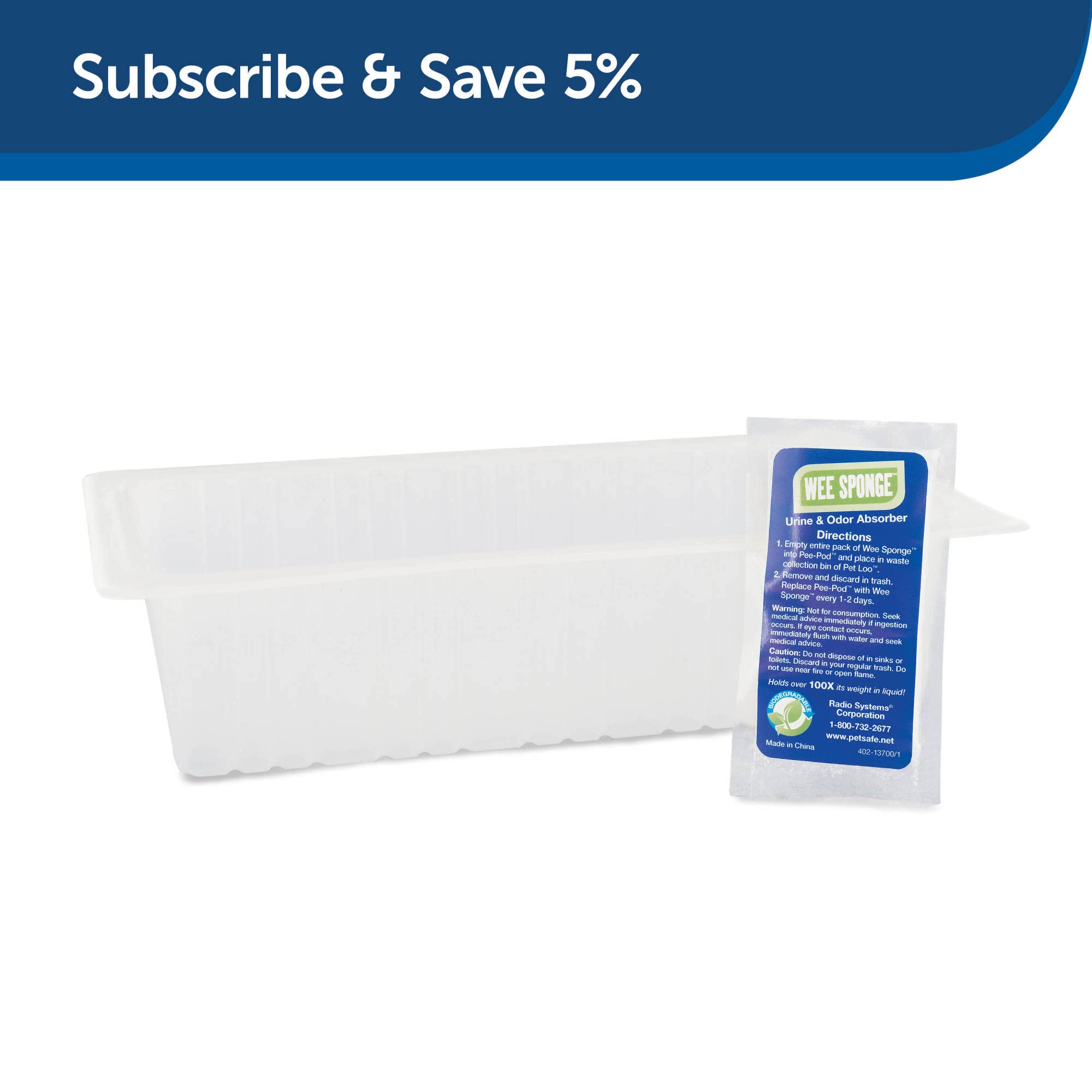 Petsafe Pet Loo Pee-Pod With Sponge - 7-Pack - Indoor Toilet Tray For Pets - Urine Disposal