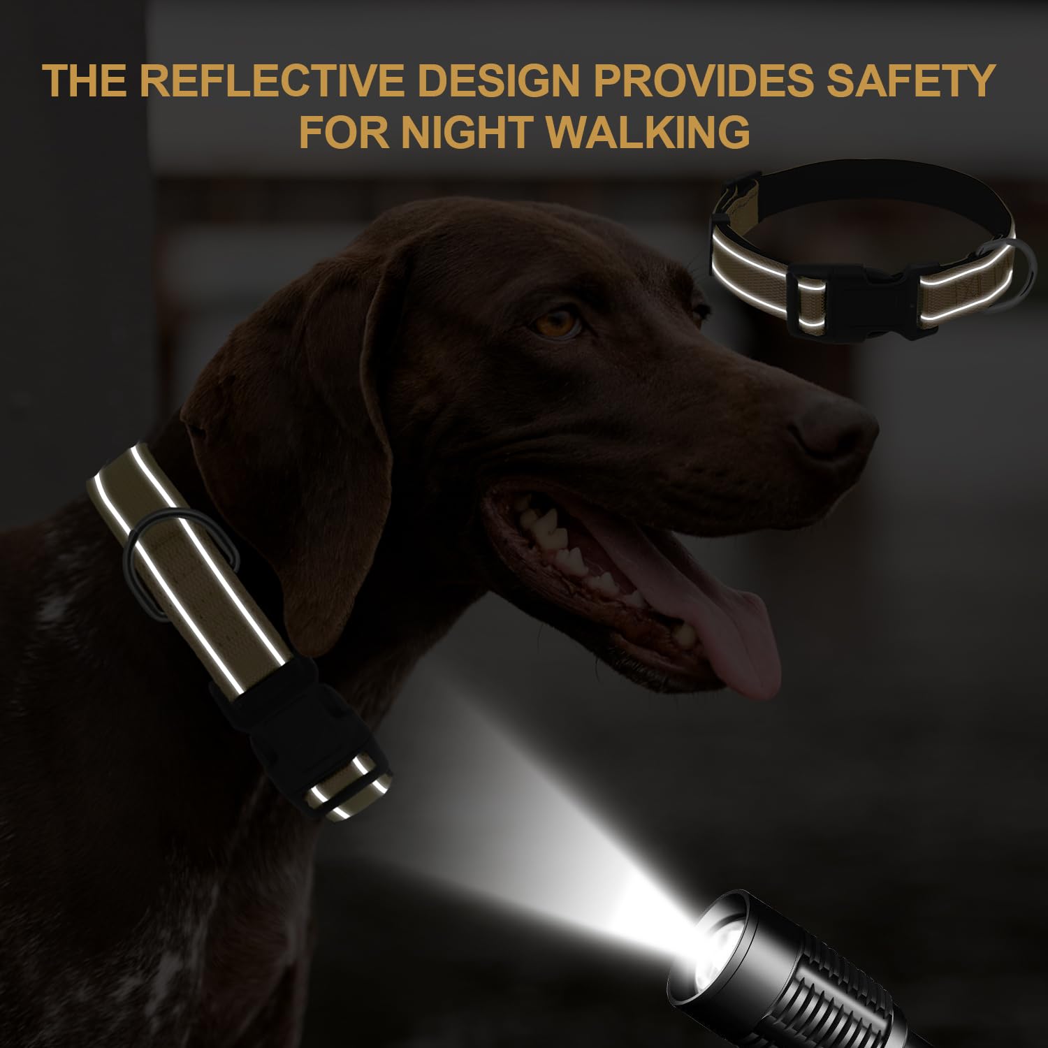 Dog Collars Adjustable for Puppy,Heavy Duty Waterproof Dog Collar with Quick Release Buckle,Girl Boy Female Male Reflective Nylo