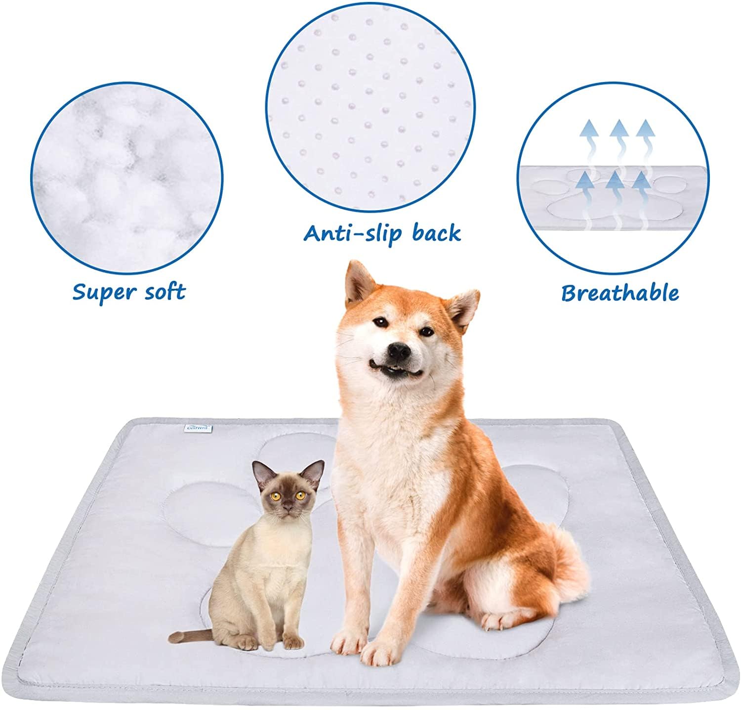 Dog Mat For Crate, Dog Bed Mat With Anti-Slip Bottom 23''X 36'', Warm Pet Bed Mat, Machine Washable Pet Mattress For Pet Sleepin