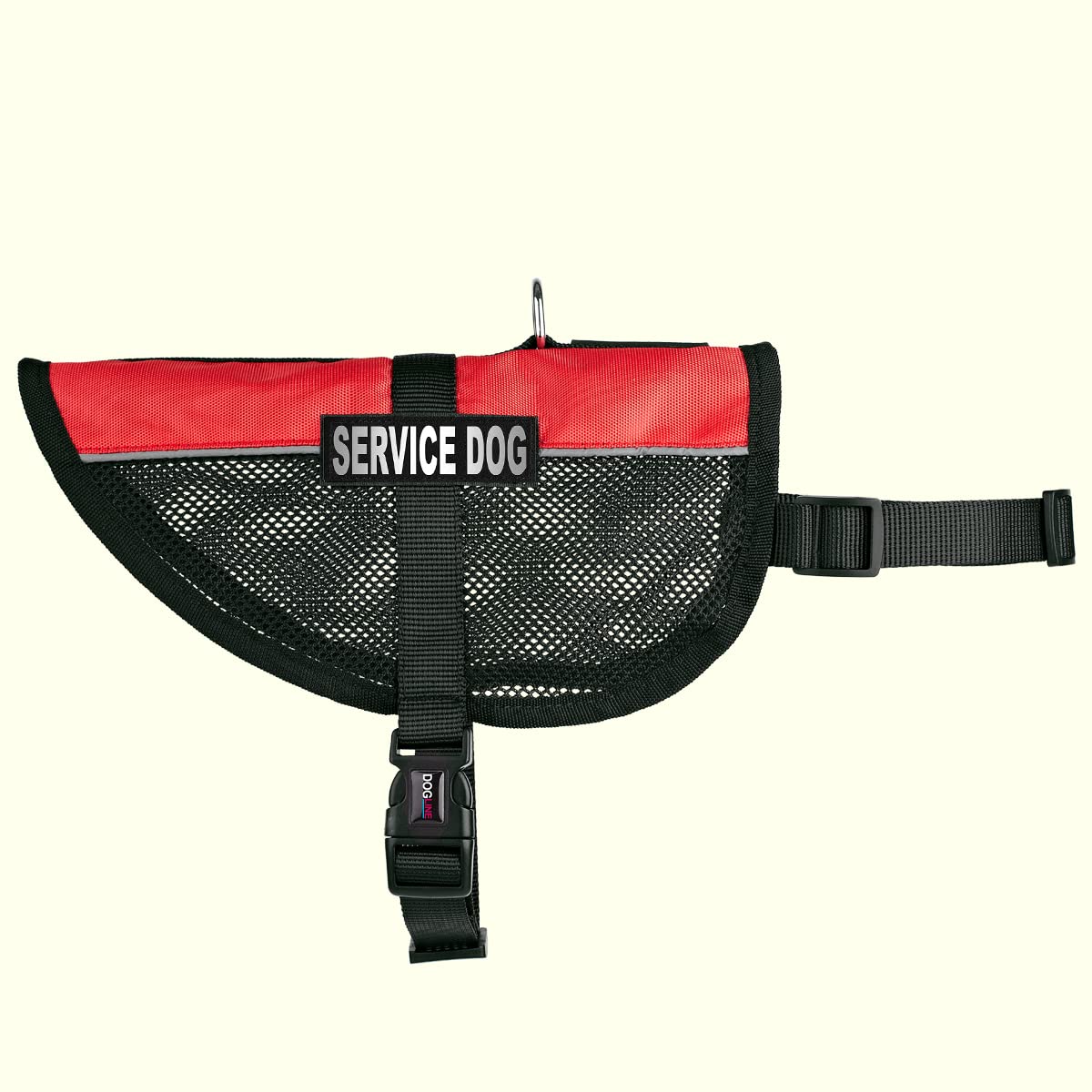 Dogline N0253-3-0210 Service Dog Vest Harness, X-Large/30 X 38', Red