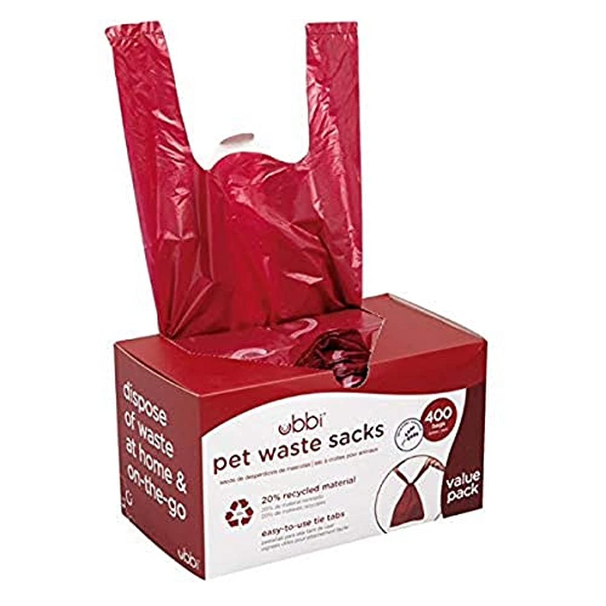 Ubbi Pet Waste Sacks, Lavender Scented Cat Litter Disposal Bags, Leak Proof And Easy Tie, 400 Count