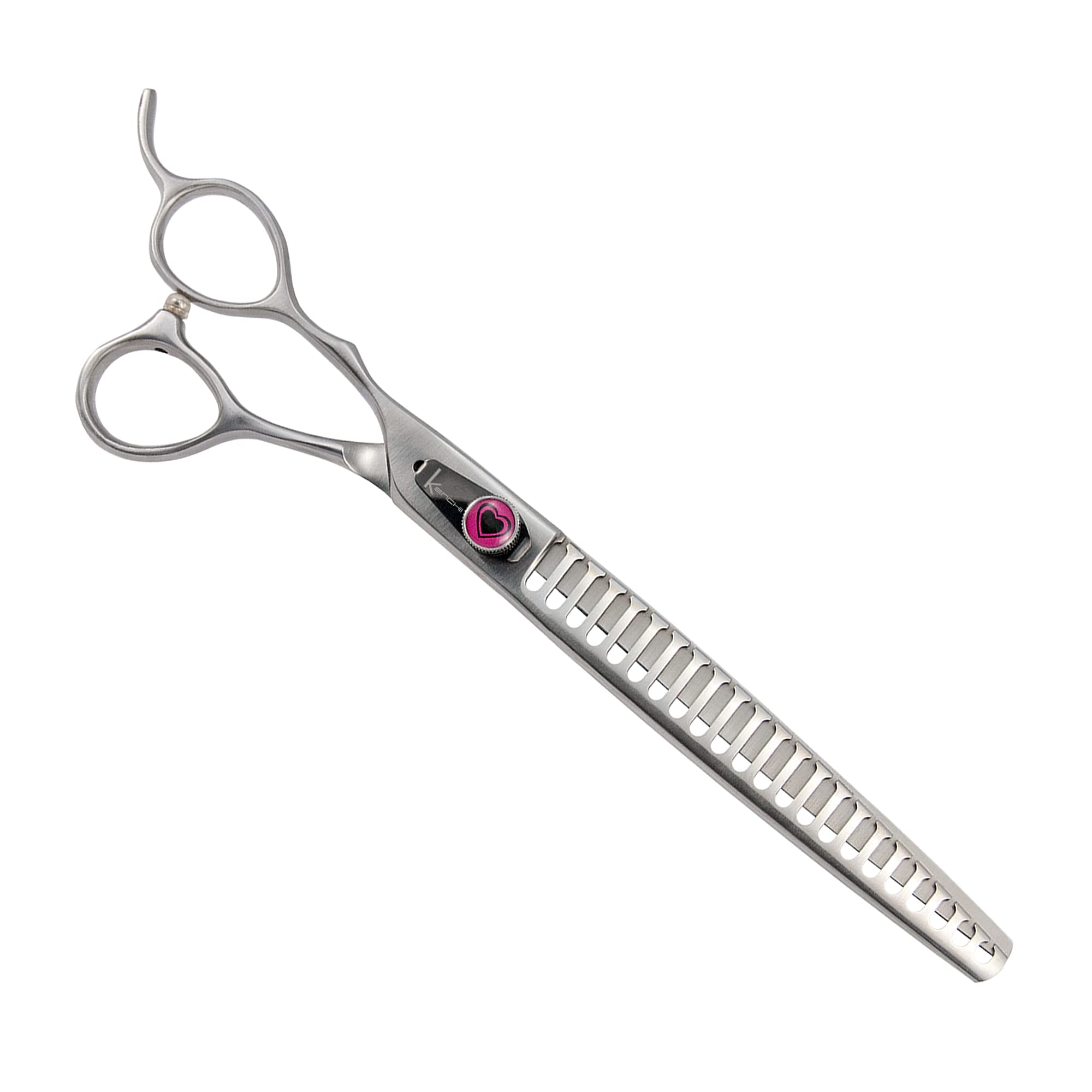 Kenchii Left Handed Dog Grooming Scissors | 22 Tooth Blender Dog Grooming Shears | Thinning Shears For All Dog Breeds | Pet Hair Blending Scissor | Pet Grooming Accessories | Love Collection