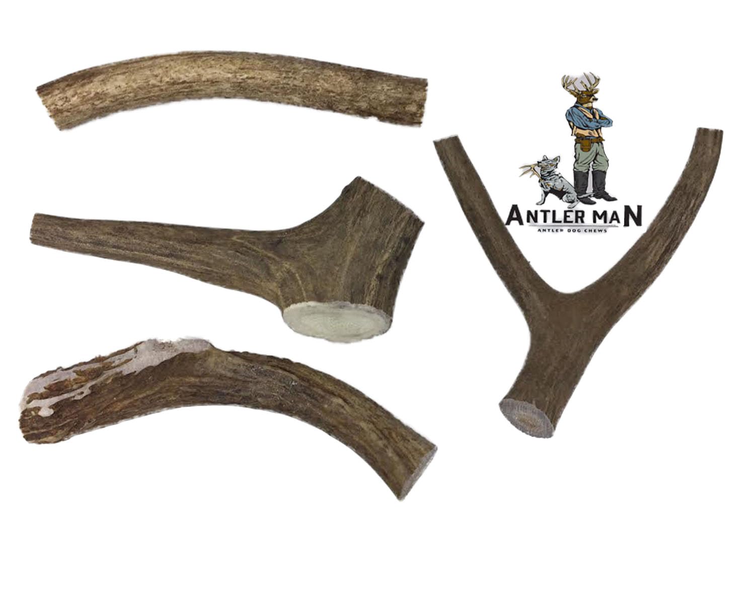 Antler Man Premium Deer Antler Pieces - Dog Chews - Sold by The Pound