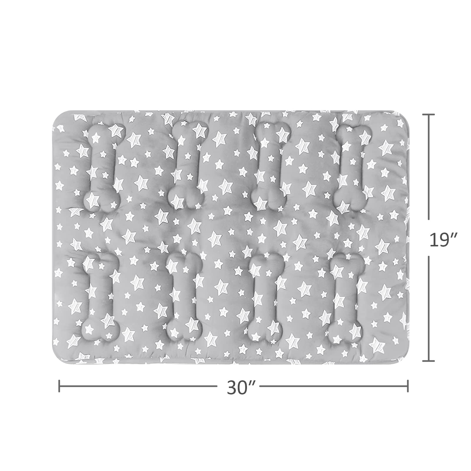 Dog Crate Mat (30'' X 19'') 2 Pack, Soft Dog Bed Mat with Cute Prints, Personalized Dog Crate Pad, Anti-Slip Bottom, Machine Was