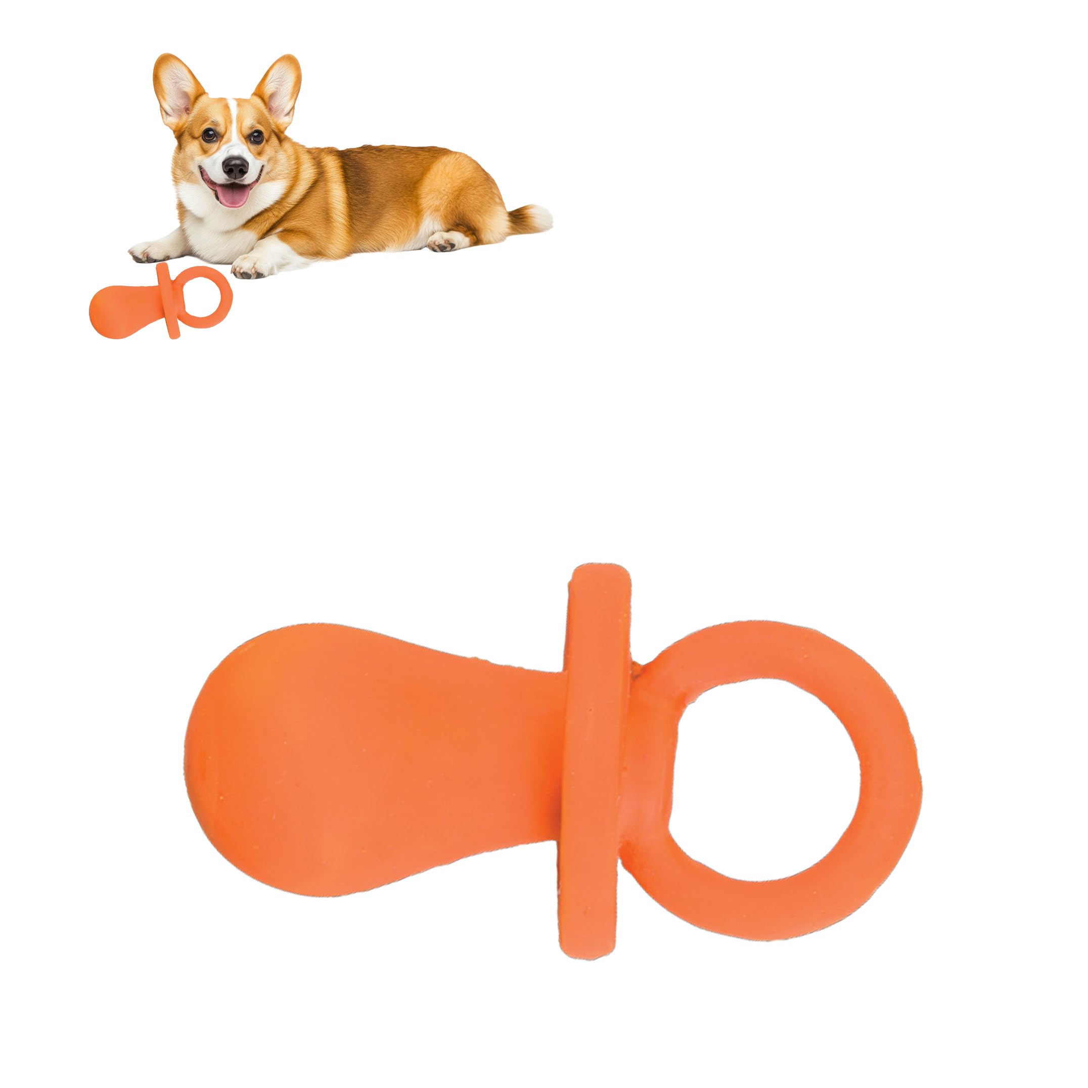 SPOT Puppy Pacifier Dog Toy - Extra Durable Latex Dog Chew Toy for Teething Puppies and Small Dog Breeds - Cute and Funny Binky 