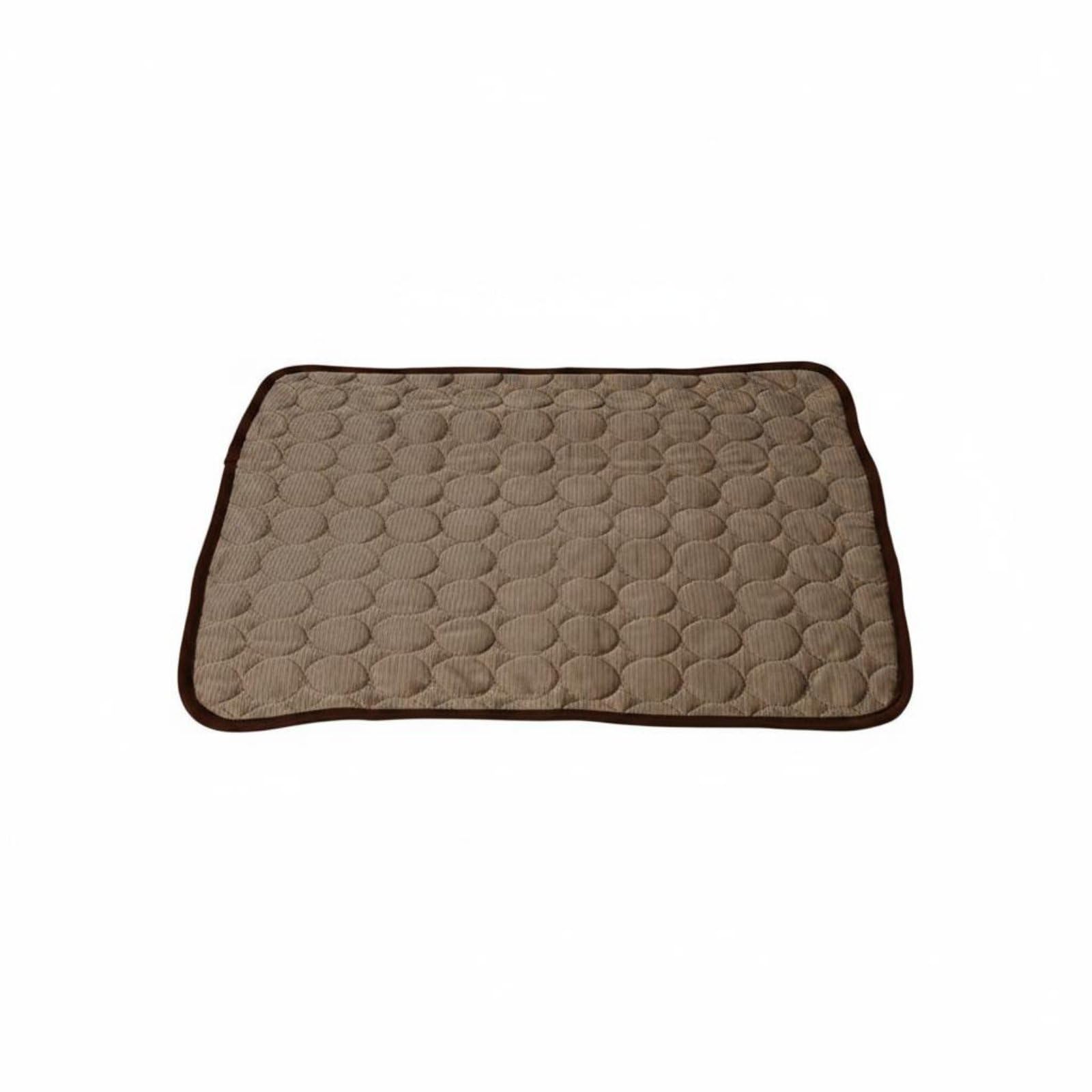 LOOM TREE Breathable Pet Cooling Mat Lightweight Dog Cooling Pad Machine Washable for Dogs, Cats, Summer, Brown, L | Pet Supplie