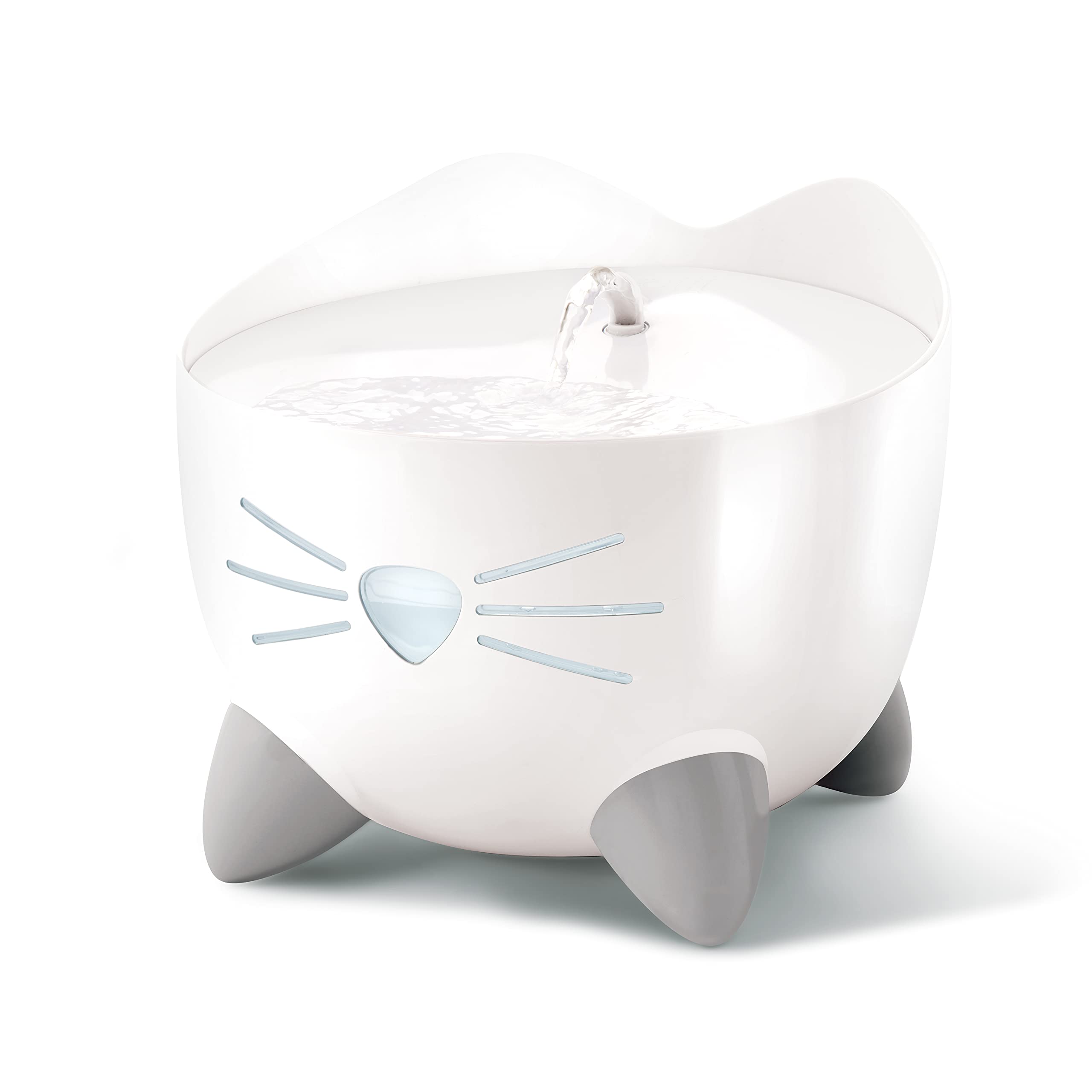Catit Pixi Drinking Fountain - Cat Water Fountain With Triple Filter And Ergonomic Drinking Options, White