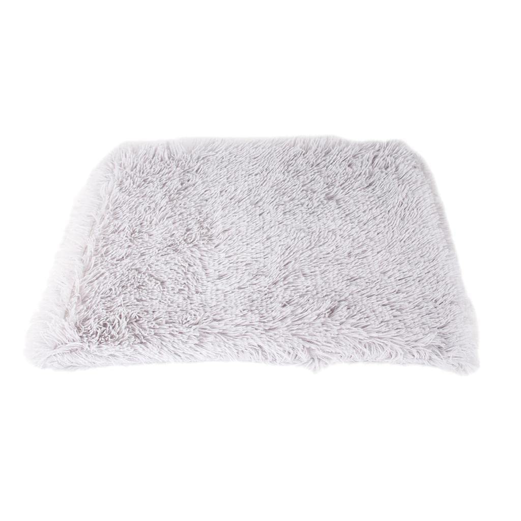 CALANDIS Dogs Blanket Nest Cage Plush Cushion Soft Kennel Mat Winter Warm Light Gray | Pet Supplies | Dog Supplies | Beds