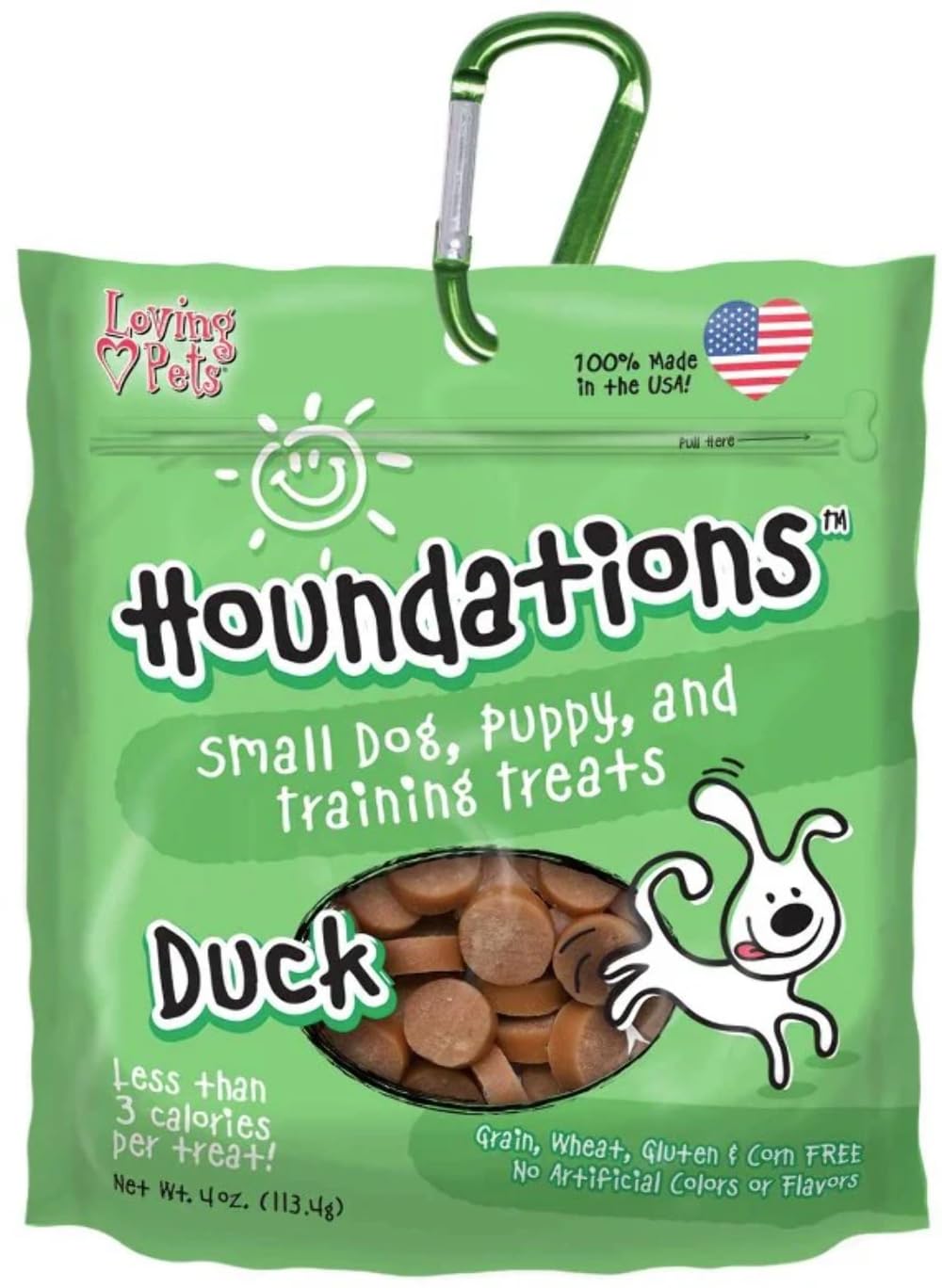 Loving Pets Houndations Duck Training Treats Dog Treat, 4 Oz/One Size