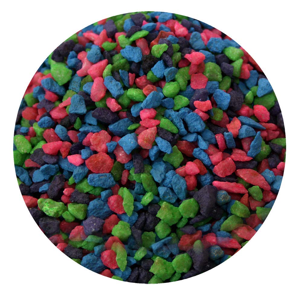 Spectrastone Permaglo Rainbow Aquarium Gravel For Freshwater Aquariums, 5-Pound Bag