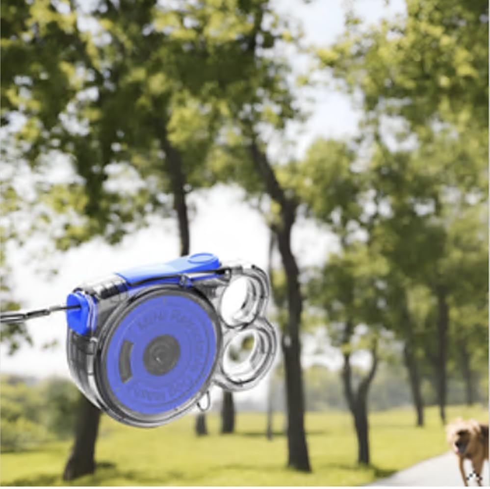 Transparent Rainbow Small Dog Retractable Leash For Small Dogs And Cats Up To 360 Tangle-Free One-Hand Brake 18 Lbs 10-Foot Tape