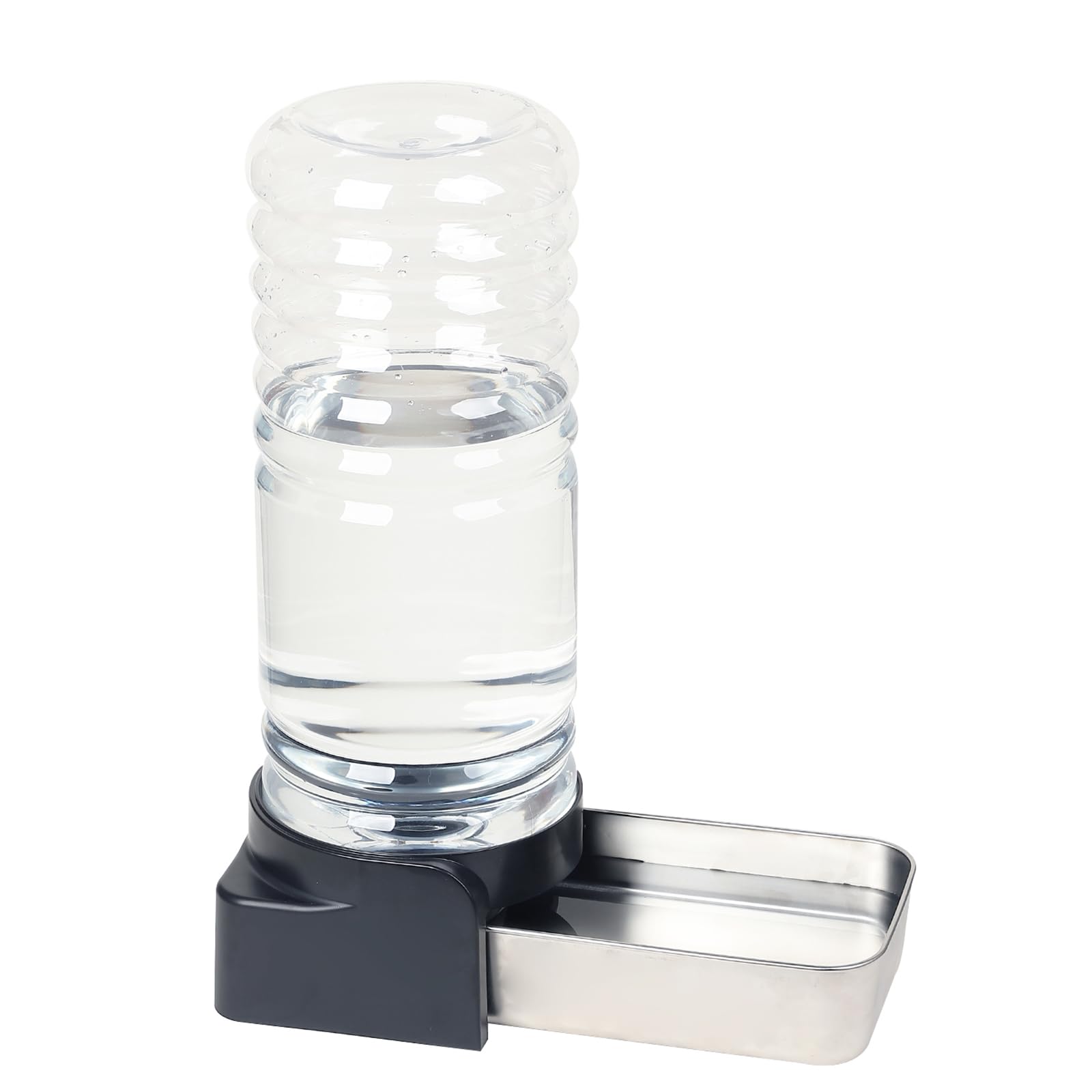 Pakeway Automatic Gravity Stainless Steel Pet Water Bowl Dispenserm, Dog Waterer - 1.9 Gal/7.2L Large Capacity For Medium & Larg