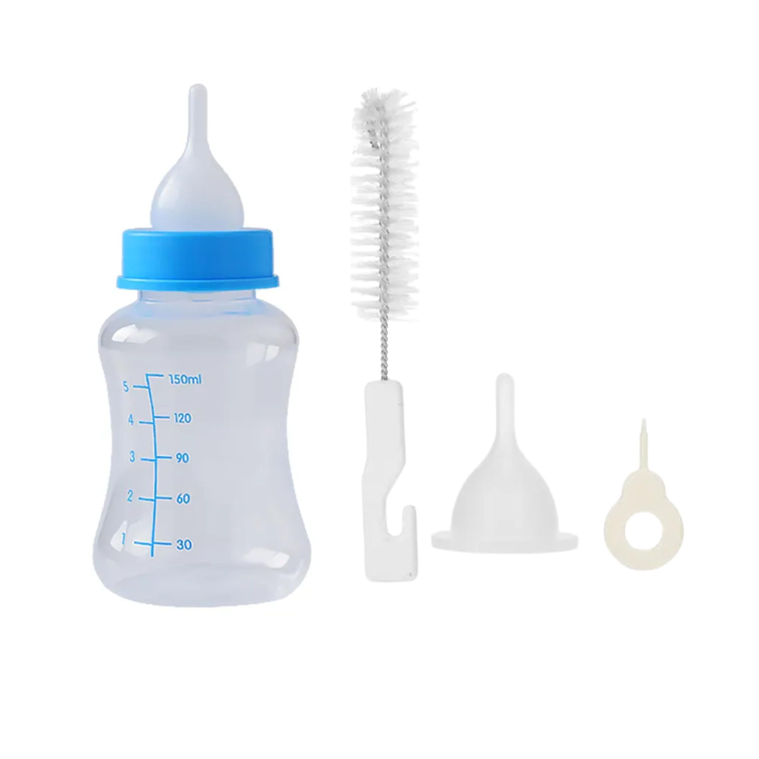 Foodie Puppies 150Ml Pet Feeding Bottle With Nipple And Cleaning Brush | Milk And Water Feeder For Puppies, Kittens, Rabbits, An