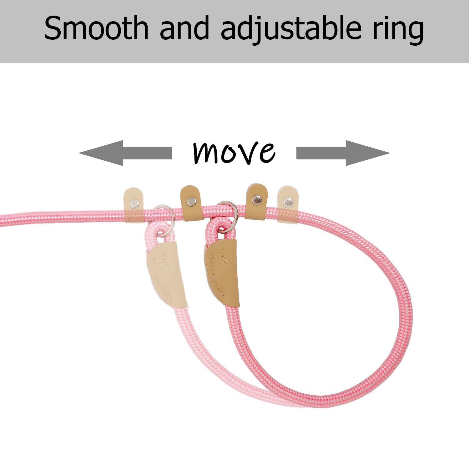 Slip Lead Rope Dog Leash Heavy Duty For Training, Nylon Strong Slip Leads For Dogs 6 Ft X 3/8 Inch, Adjustable Comfortable Train