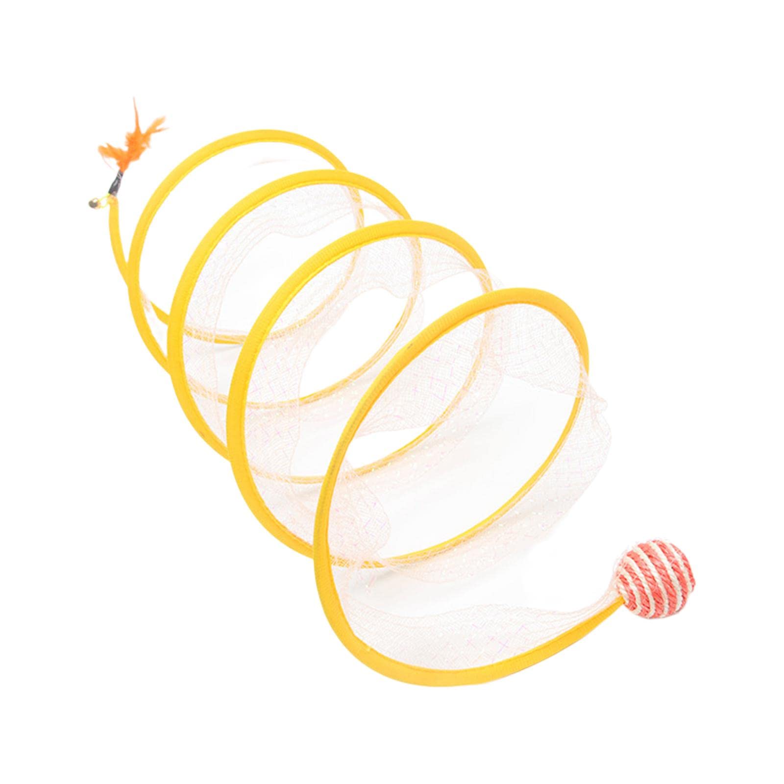 Ujeavette Cat Tunnel Tube Foldable Tubes Spiral Tunnel Cat Runway For Ball