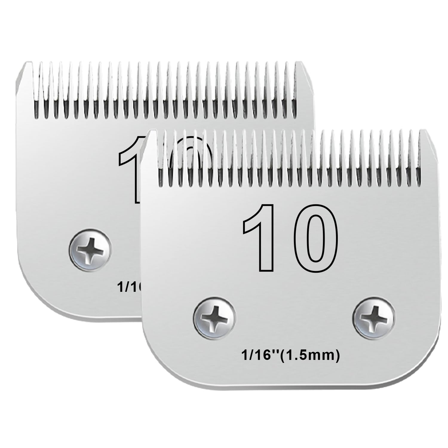 2Pcs 10 Blades Dog Grooming Blades Compatible With Andis Dog Clippers,Dog Clipper Blades Compatible With Oster A5,Wahl Km10 Dog 