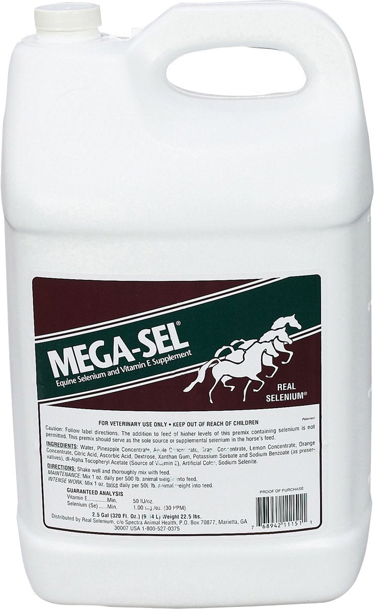 SPECTRA ANIMAL HEALTH DIV 599840 Mega-Sel Liquid Formula for Horses, 2.5 Gallon